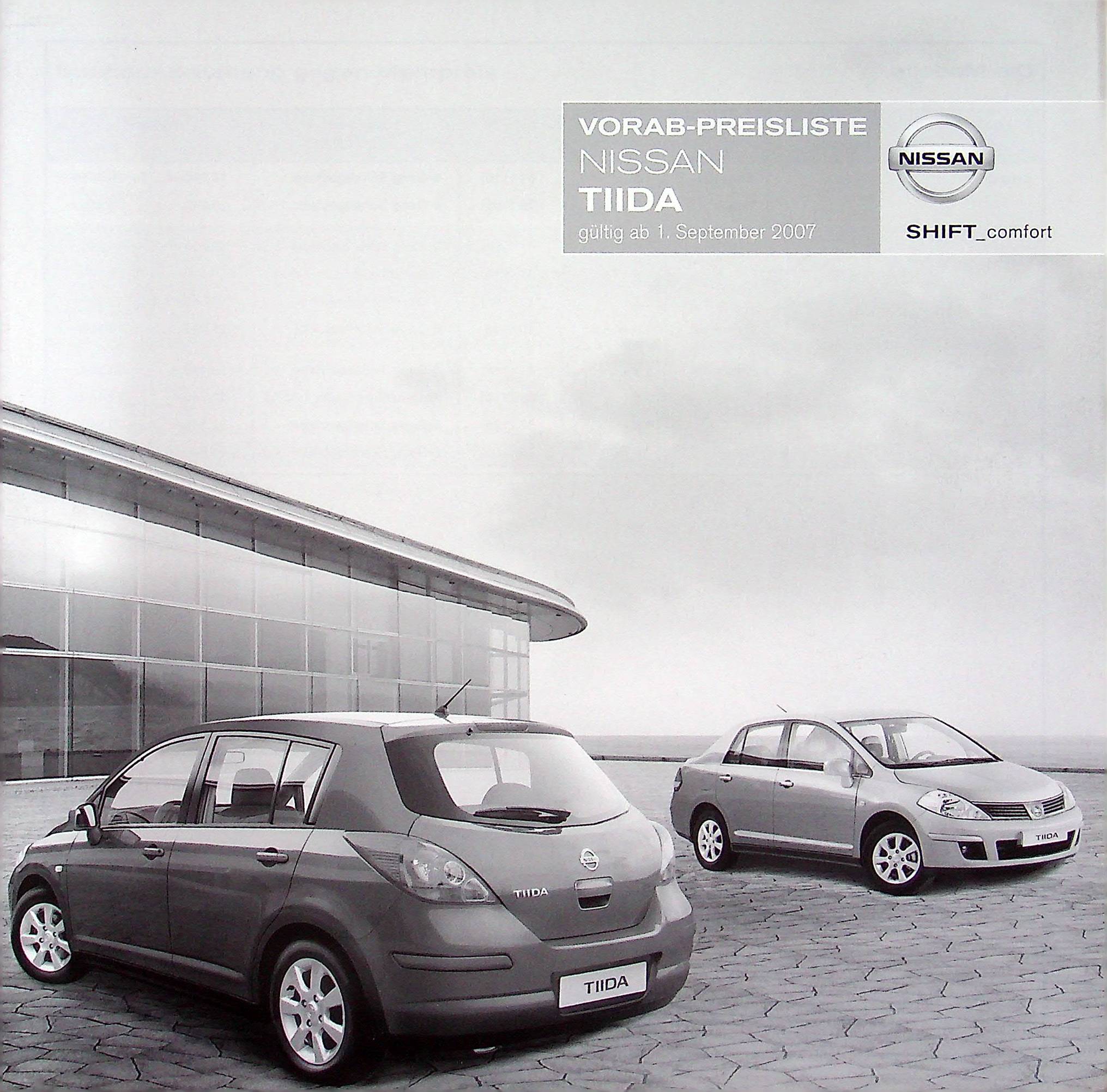 Nissan Tiida - Preisliste & Extras - Prospekt 09/2007