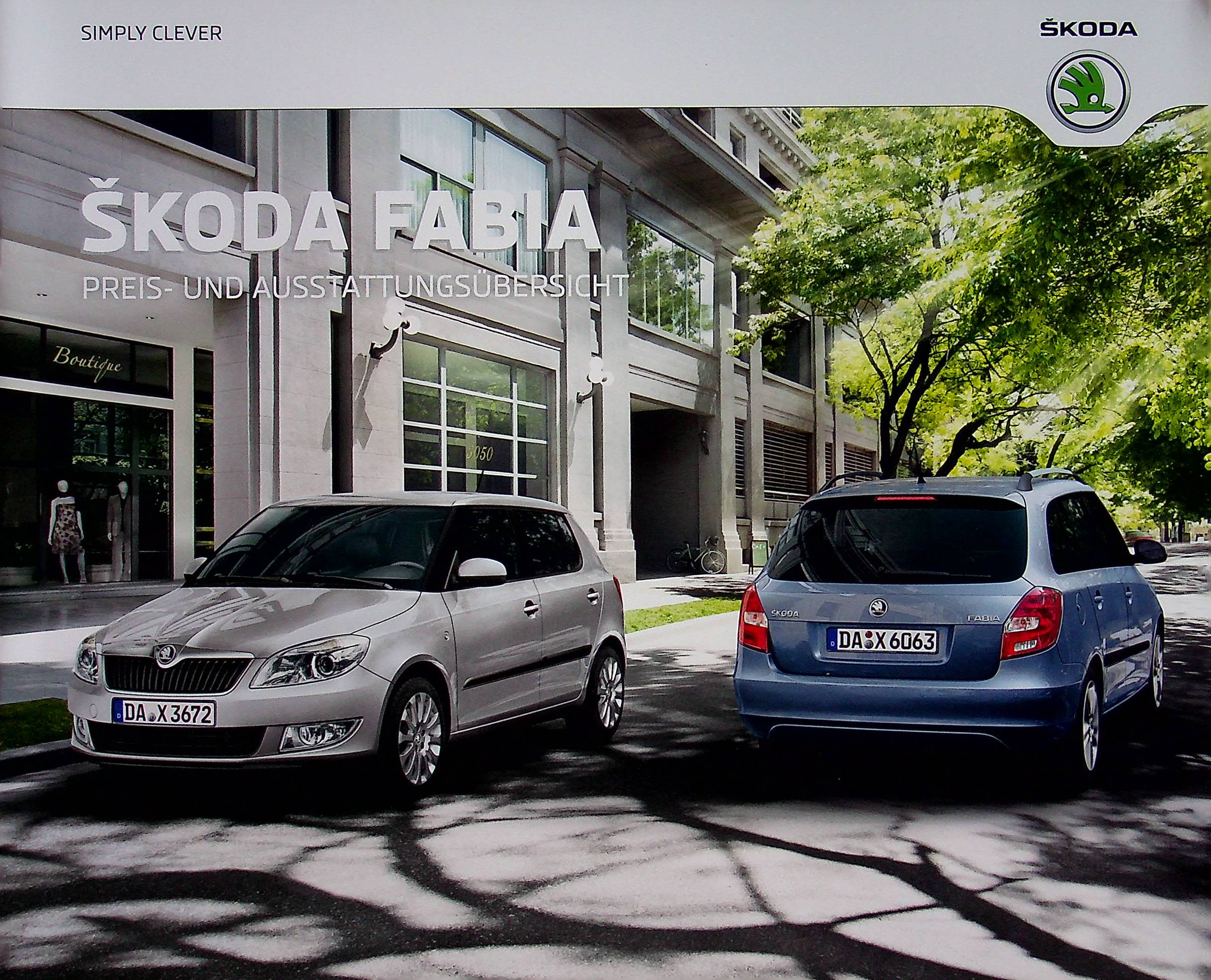 Skoda Fabia - Preisliste & Extras - Prospekt 02/2014