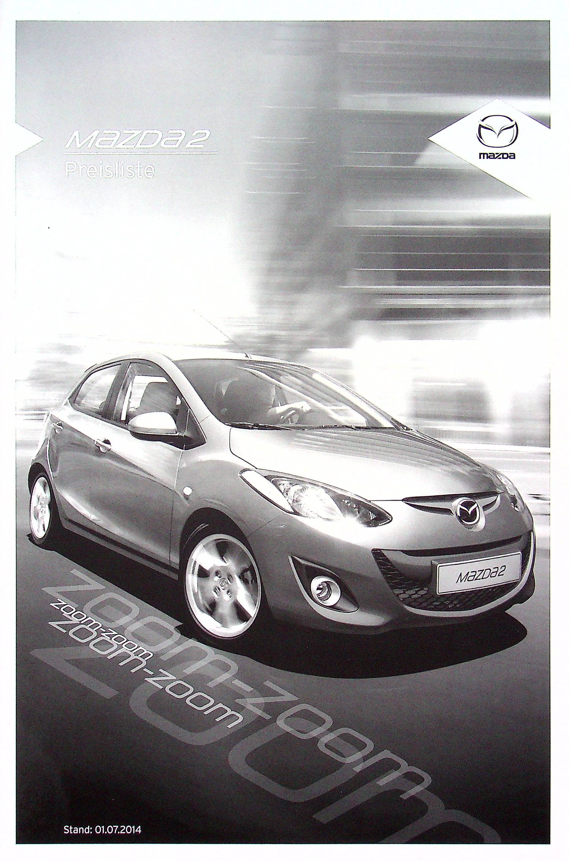 Mazda 2 - Preisliste & Extras - Prospekt 07/2014