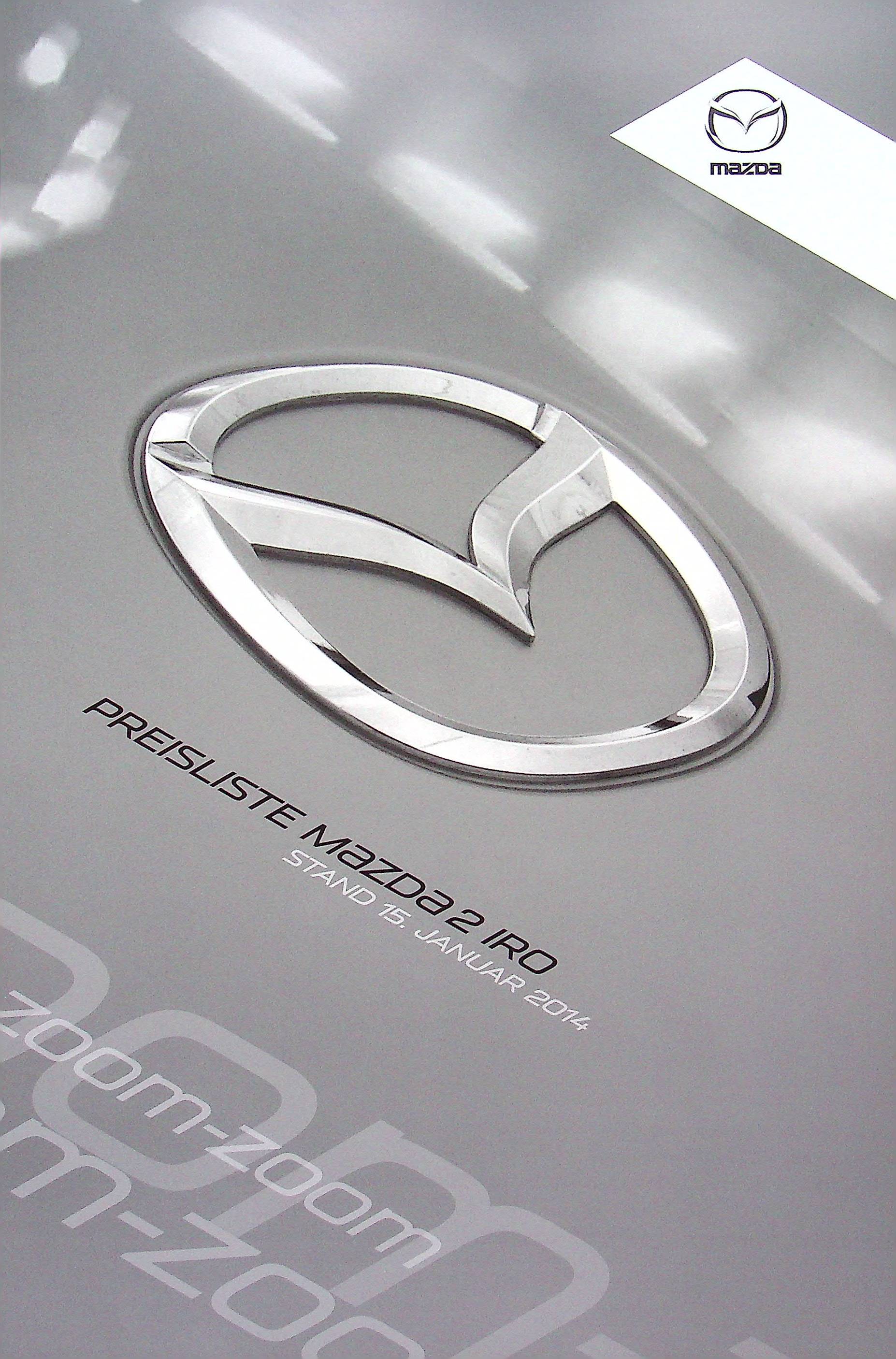 Mazda 2 - Iro - Preisliste & Extras - Prospekt 01/2014