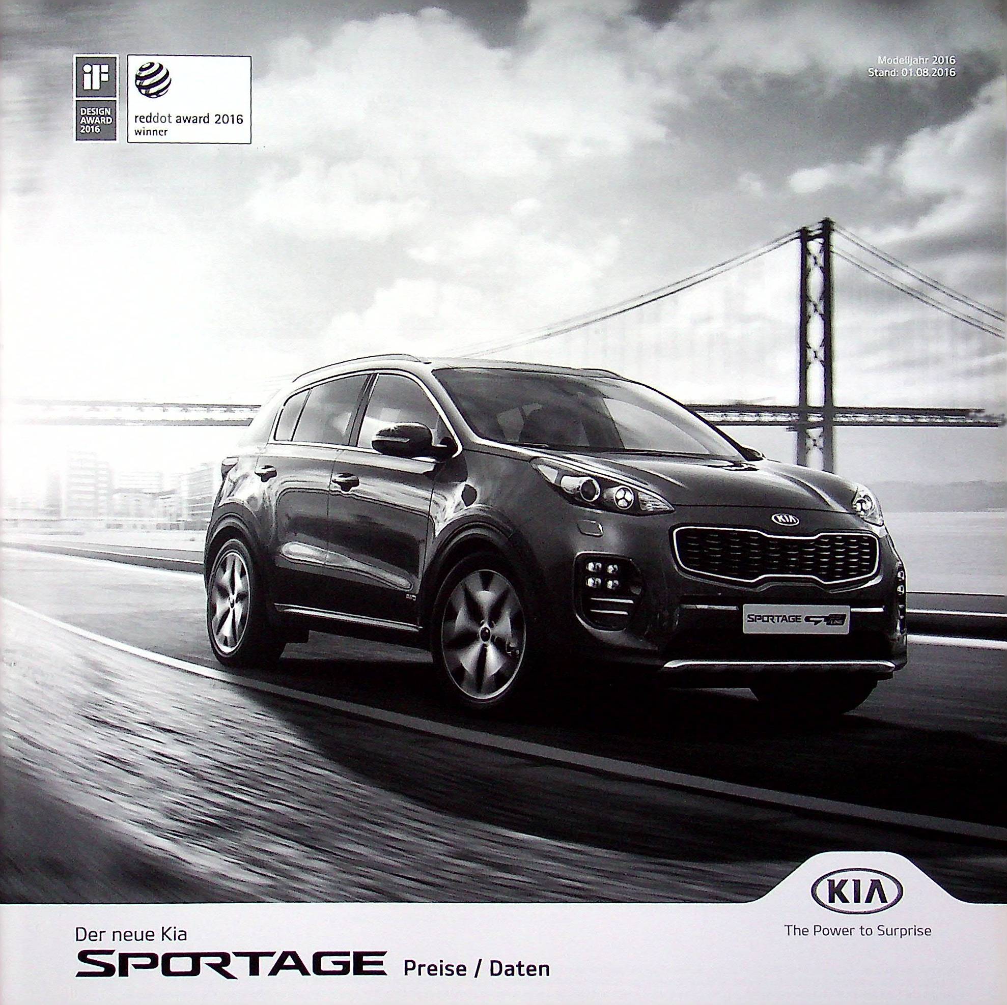 Kia Sportage - Preisliste & Extras - Prospekt 08/2016