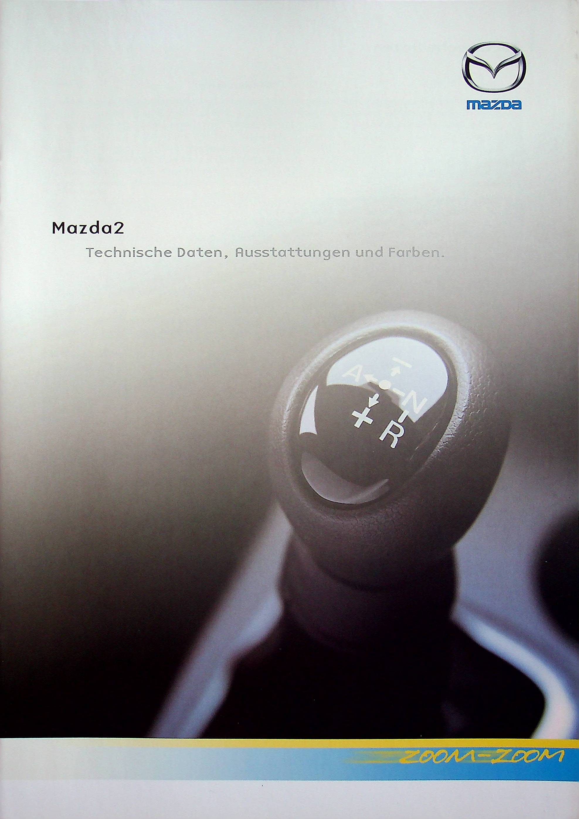 Mazda 2 - Farben & tech. Daten & Ausstattungen - Prospekt 04/2004