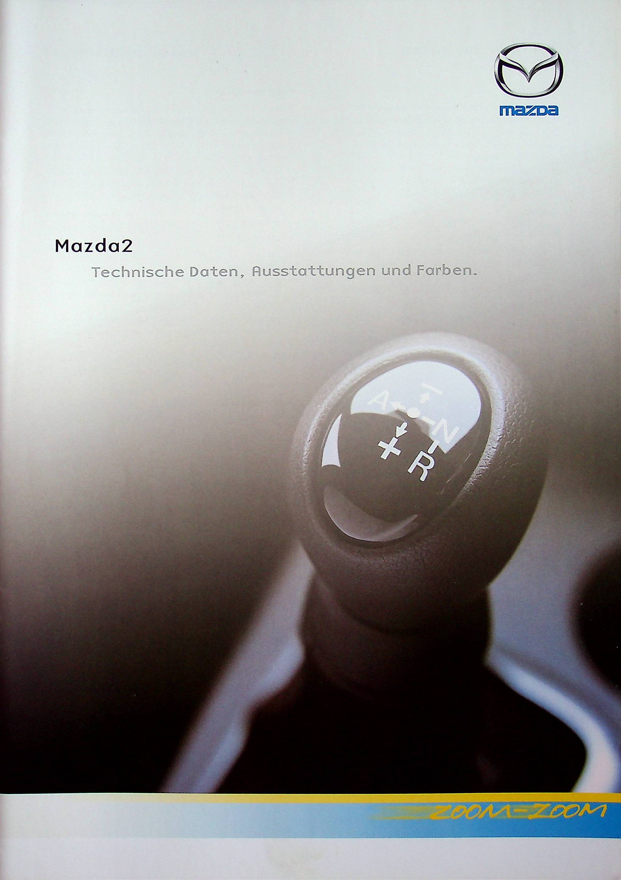 Mazda 2 - Farben & tech. Daten & Ausstattungen - Prospekt 08/2004