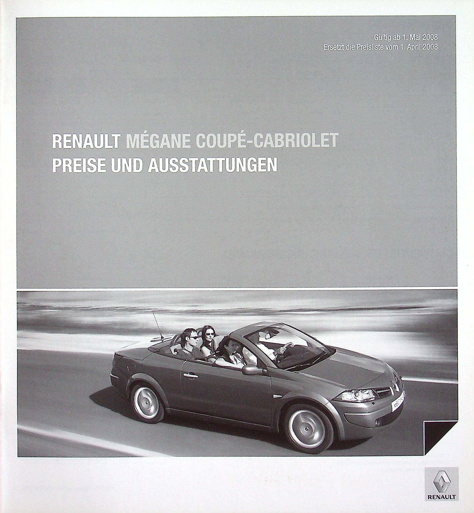 Renault Megane CC - Preisliste & Extras - Prospekt 05/2008