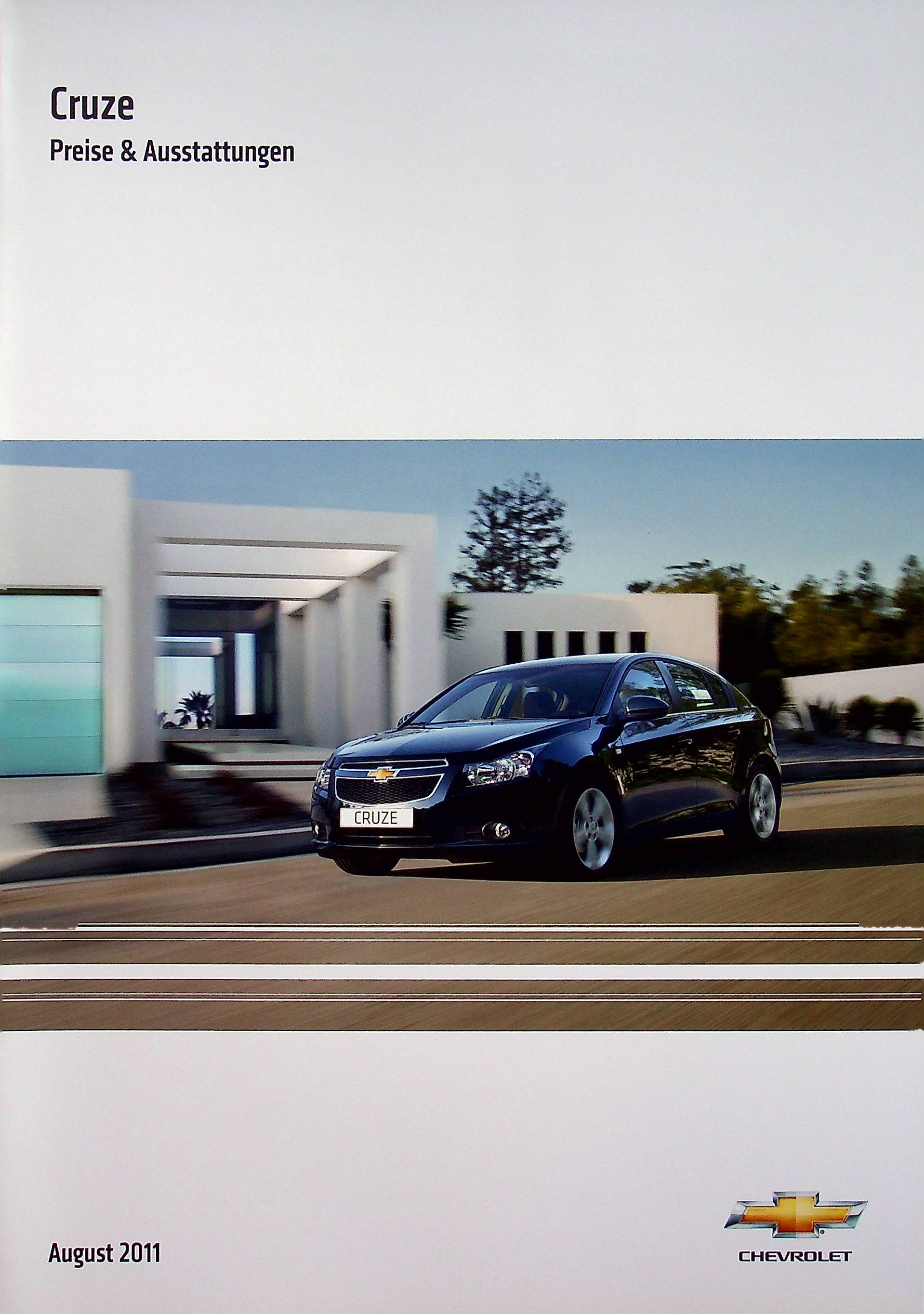 Chevrolet Cruze - Preisliste & Extras - Prospekt 08/2011