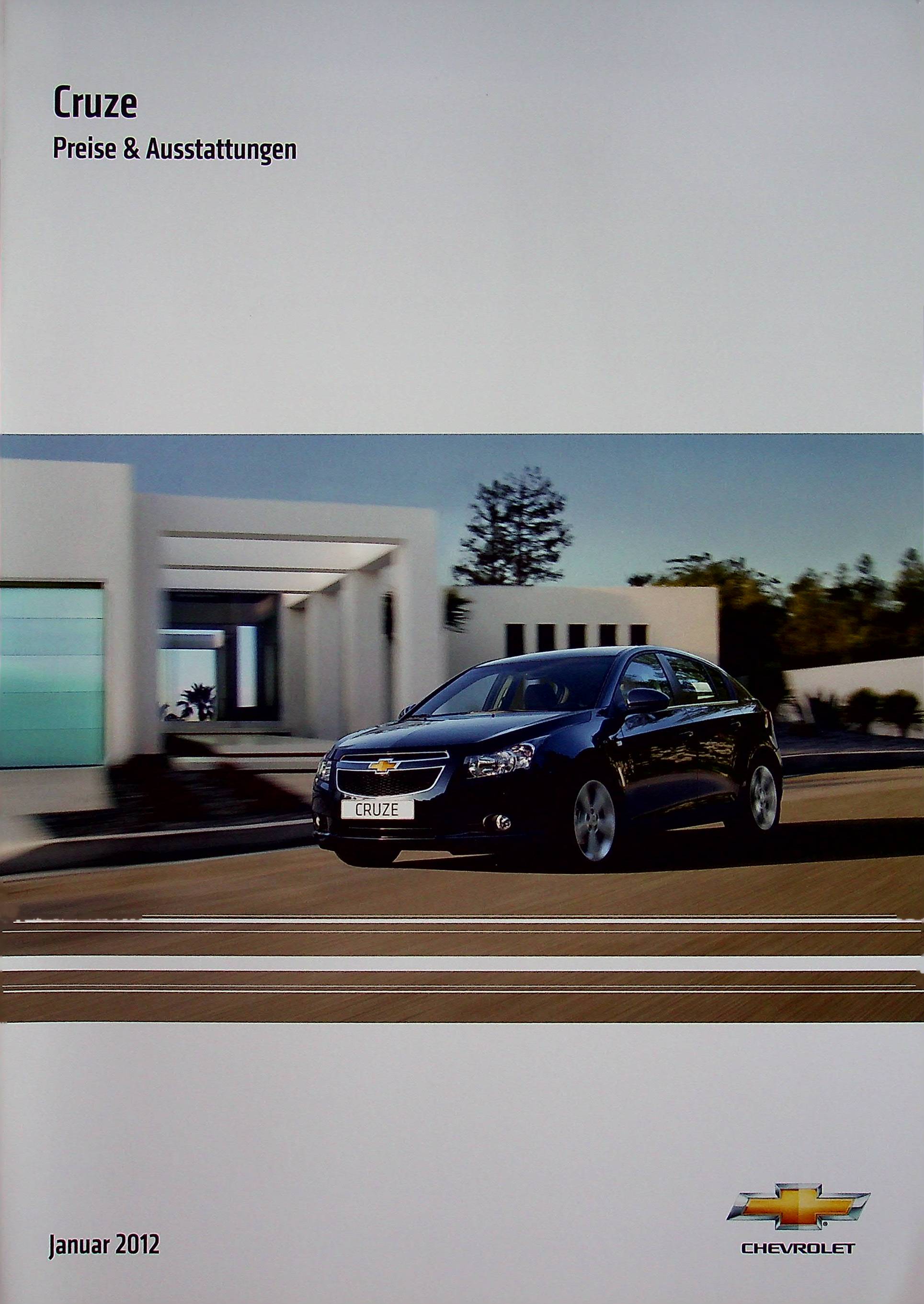 Chevrolet Cruze - Preisliste & Extras - Prospekt 01/2012