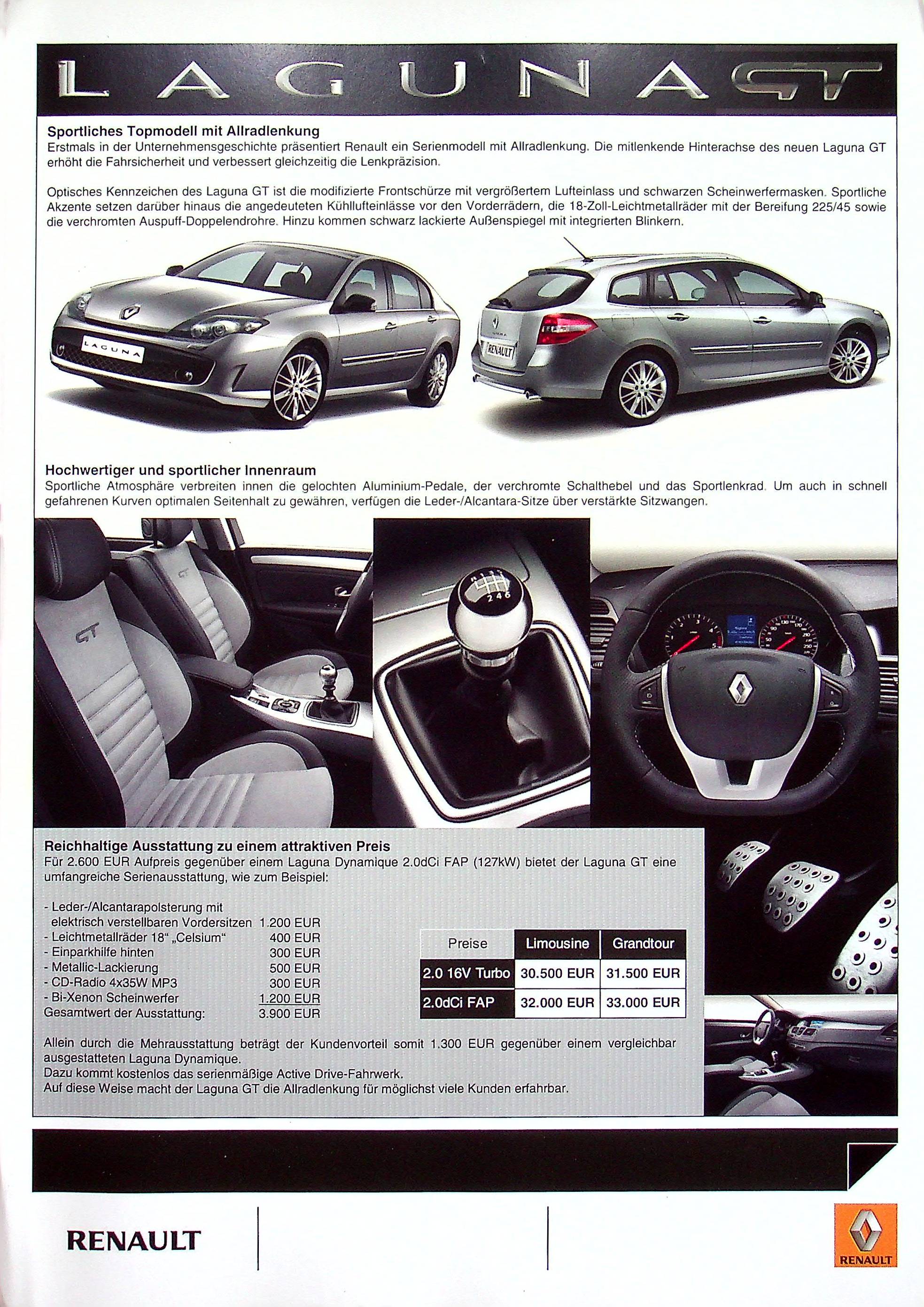 Renault Laguna GT Prospekt 2008