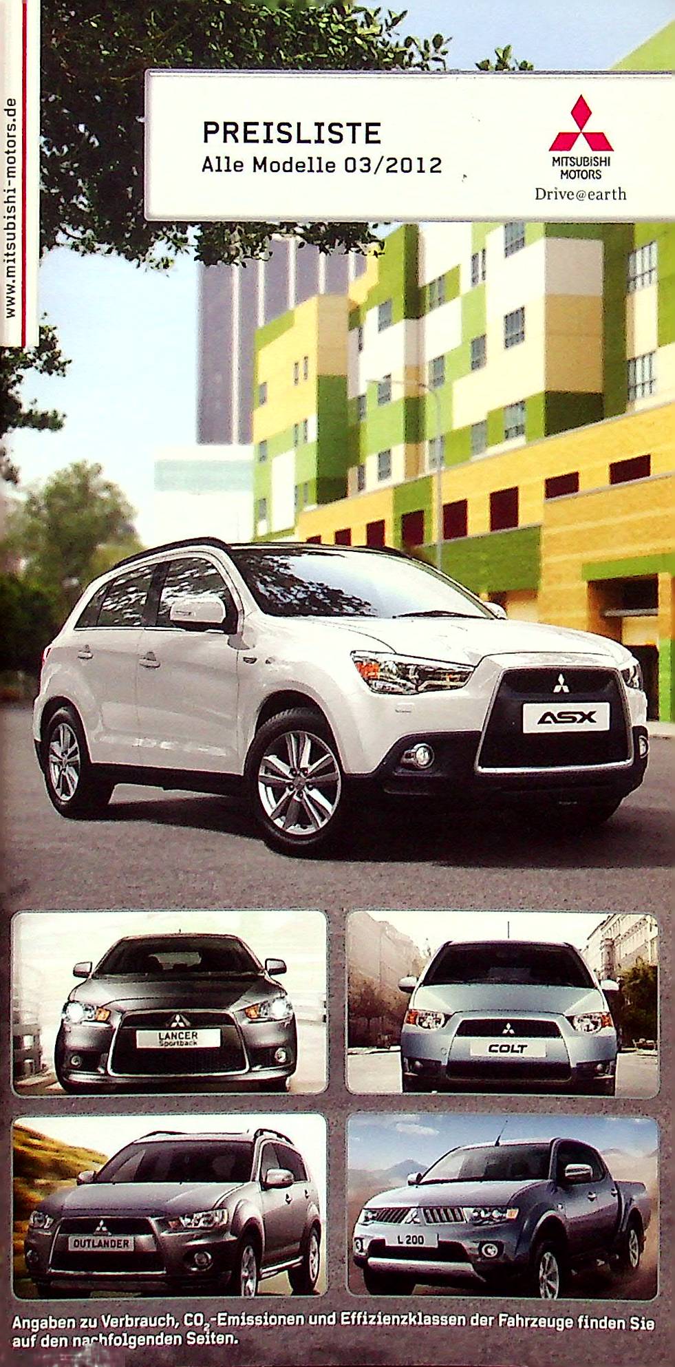 Mitsubishi Colt Lancer ASX - Preisliste & Extras - Prospekt 03/2012