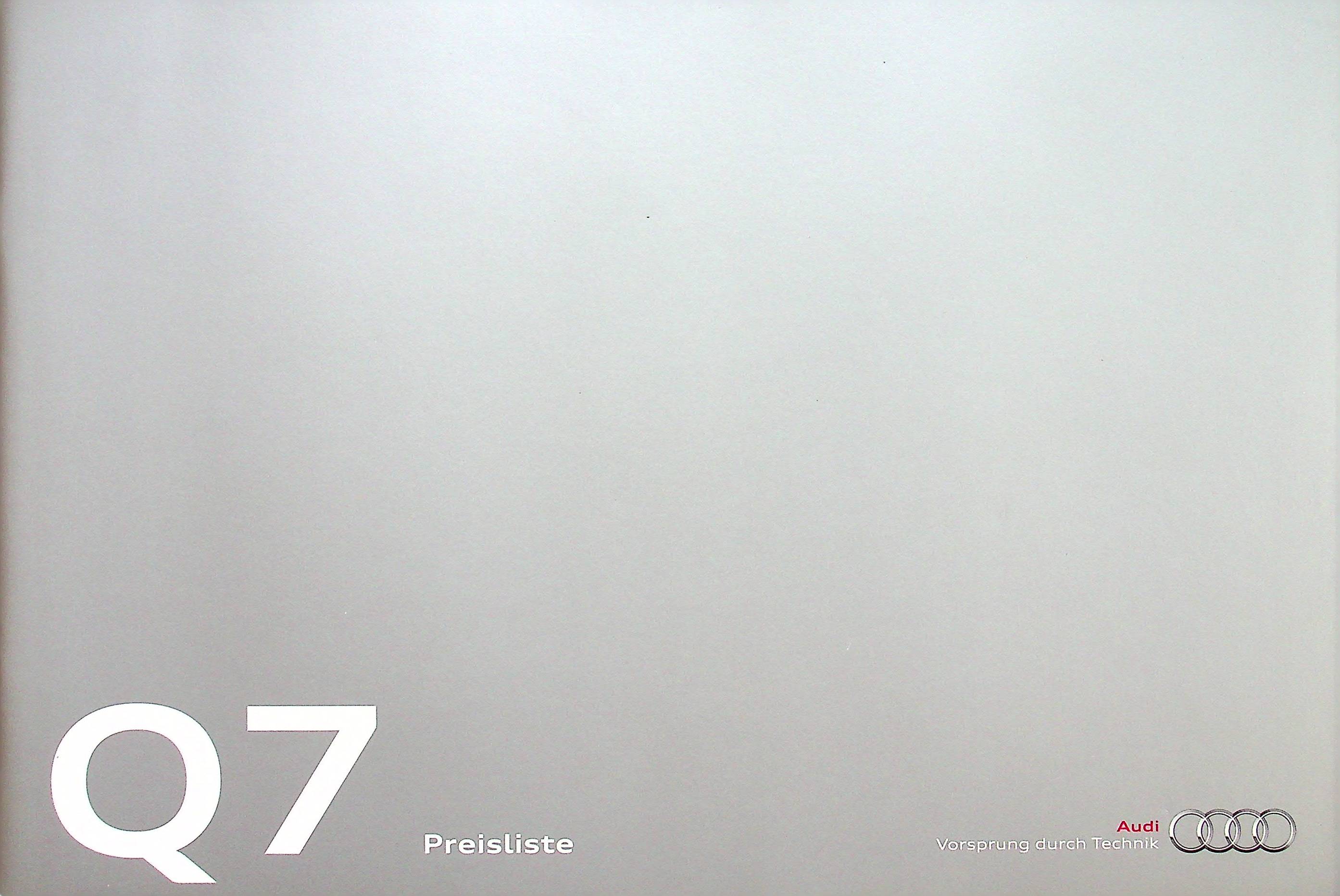 Audi Q7 - Preisliste & Extras - Prospekt 04/2013