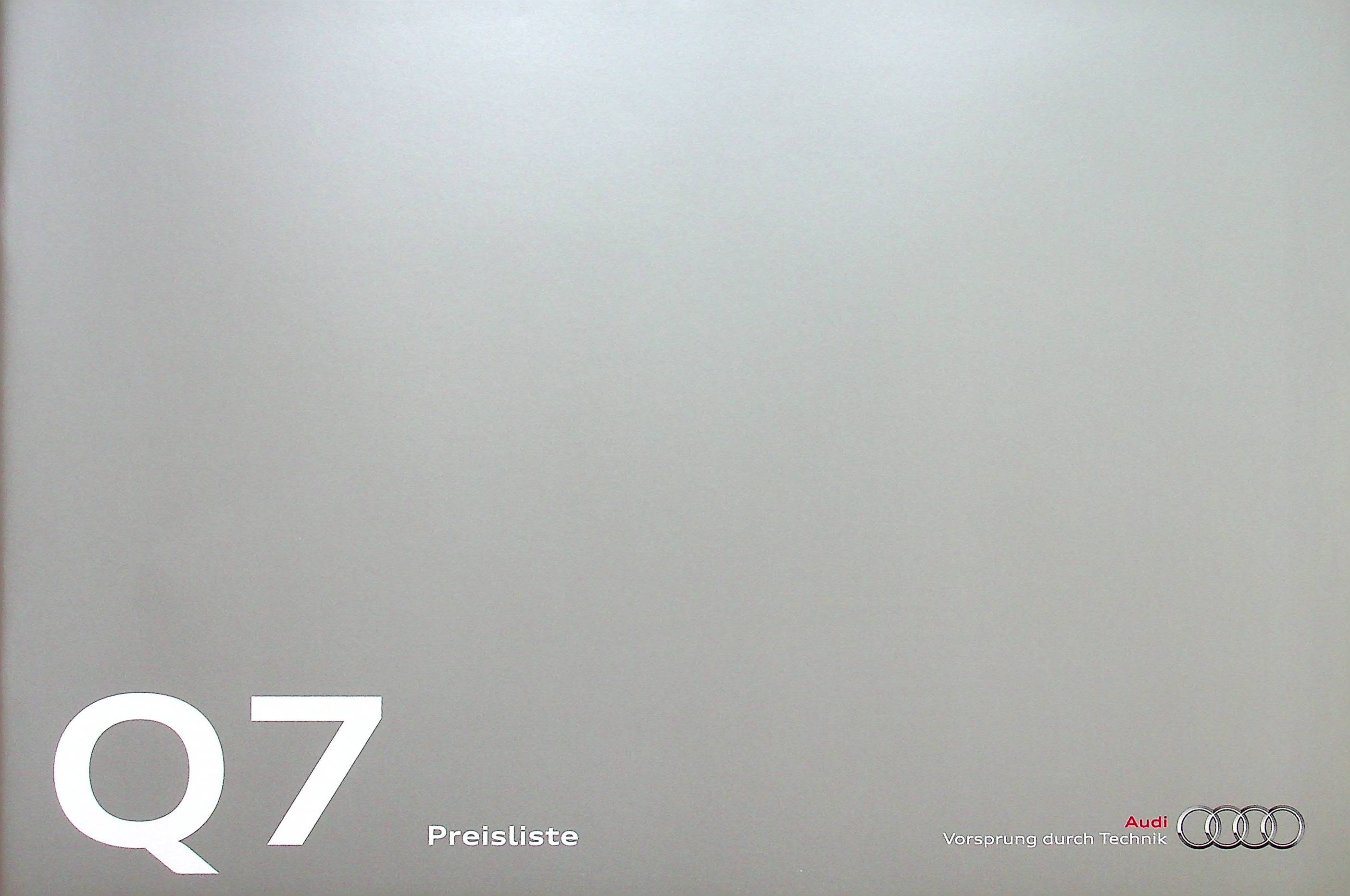 Audi Q7 - Preisliste & Extras - Prospekt 04/2013