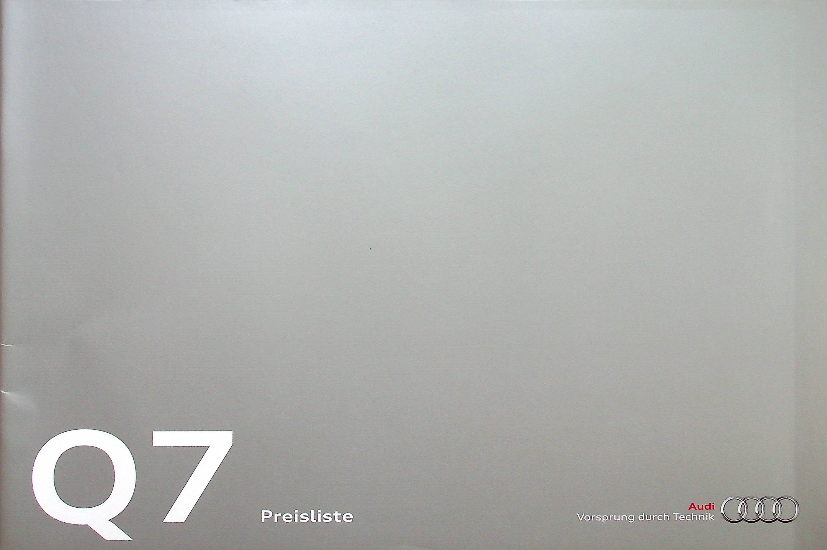 Audi Q7 - Preisliste & Extras - Prospekt 10/2012