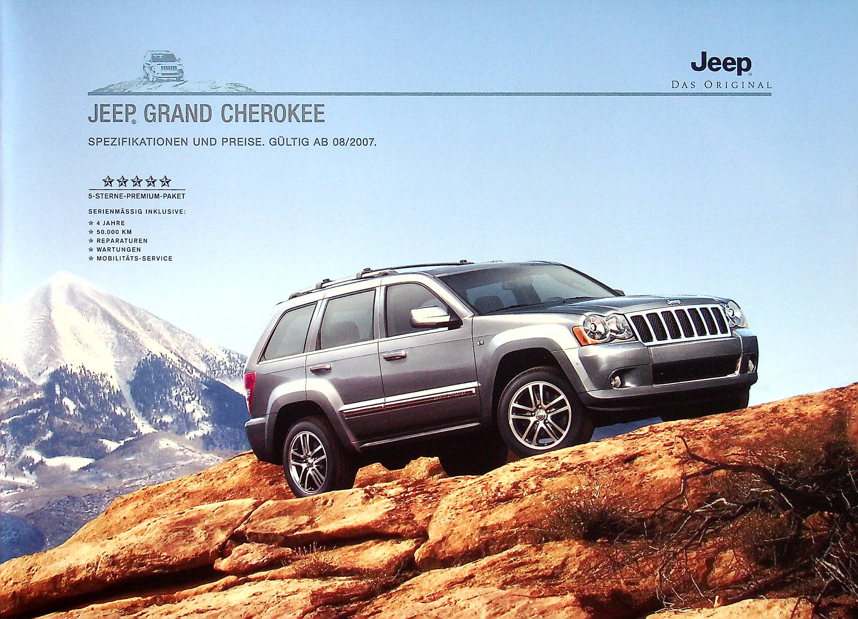 Jeep Grand Cherokee - Preisliste & Extras - Prospekt 08/2007