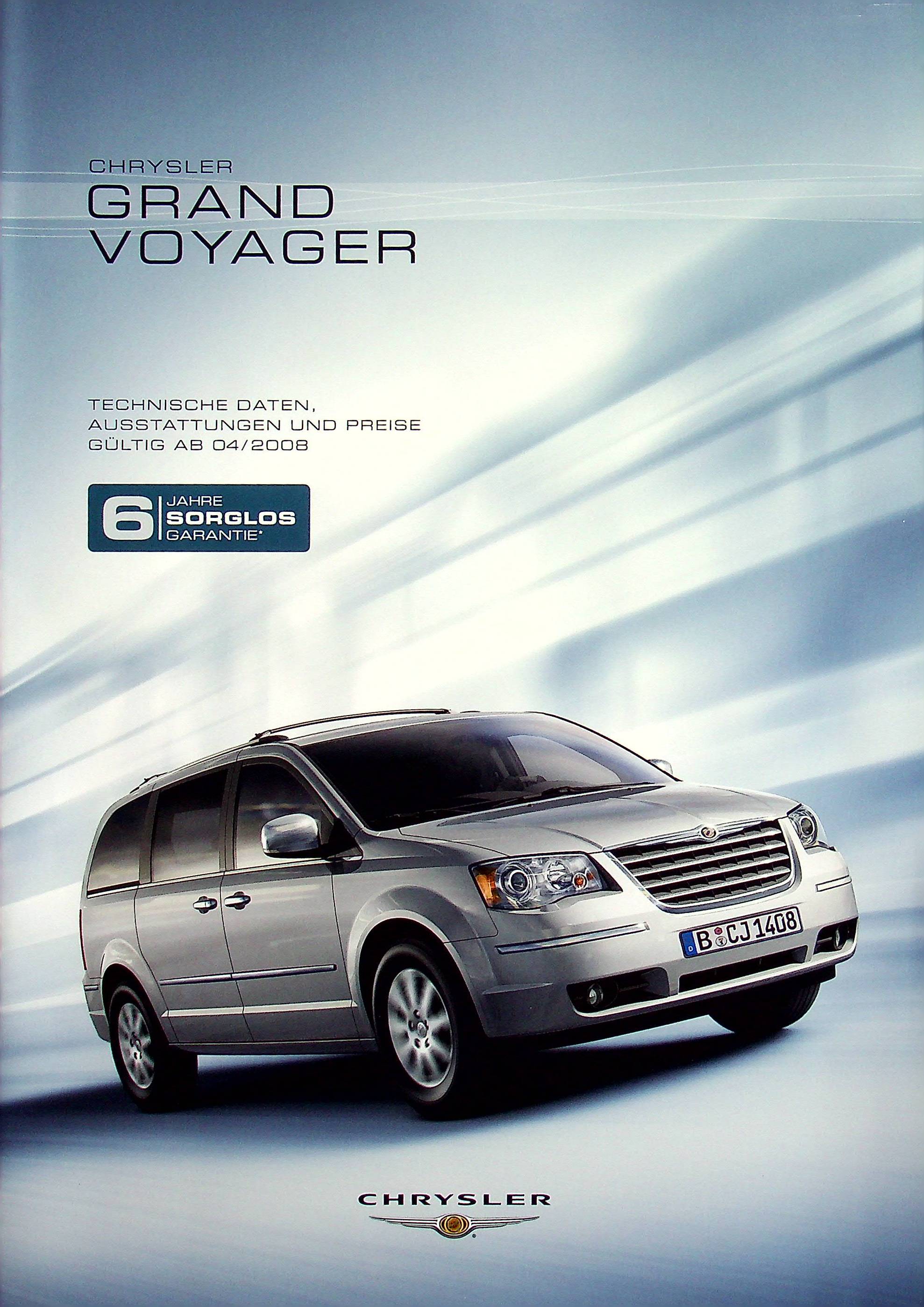 Chrysler Grand Voyager - Preisliste & Extras - Prospekt 07/2008