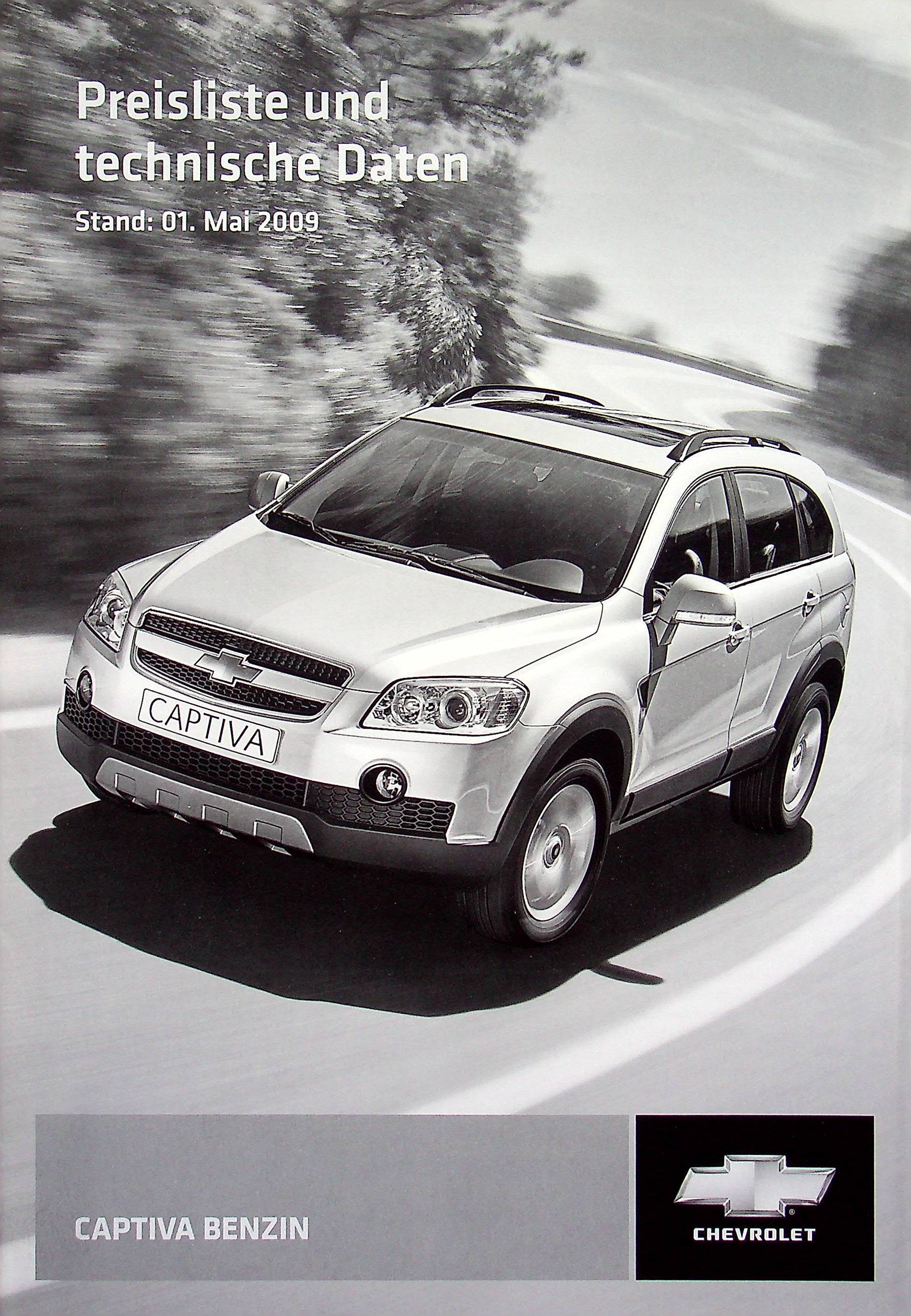 Chevrolet Captiva - Preisliste & Extras - Prospekt 05/2009