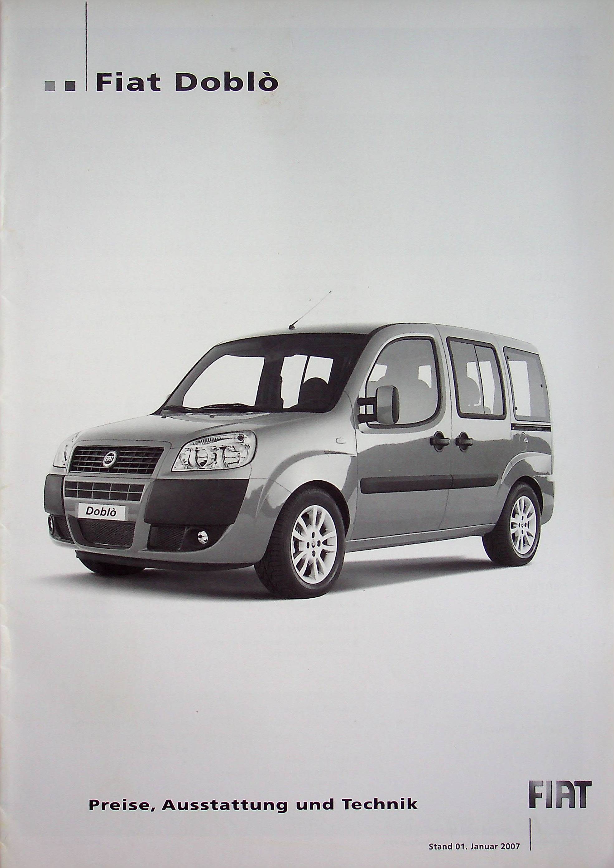 Fiat Doblo - Preisliste & Extras - Prospekt 01/2007