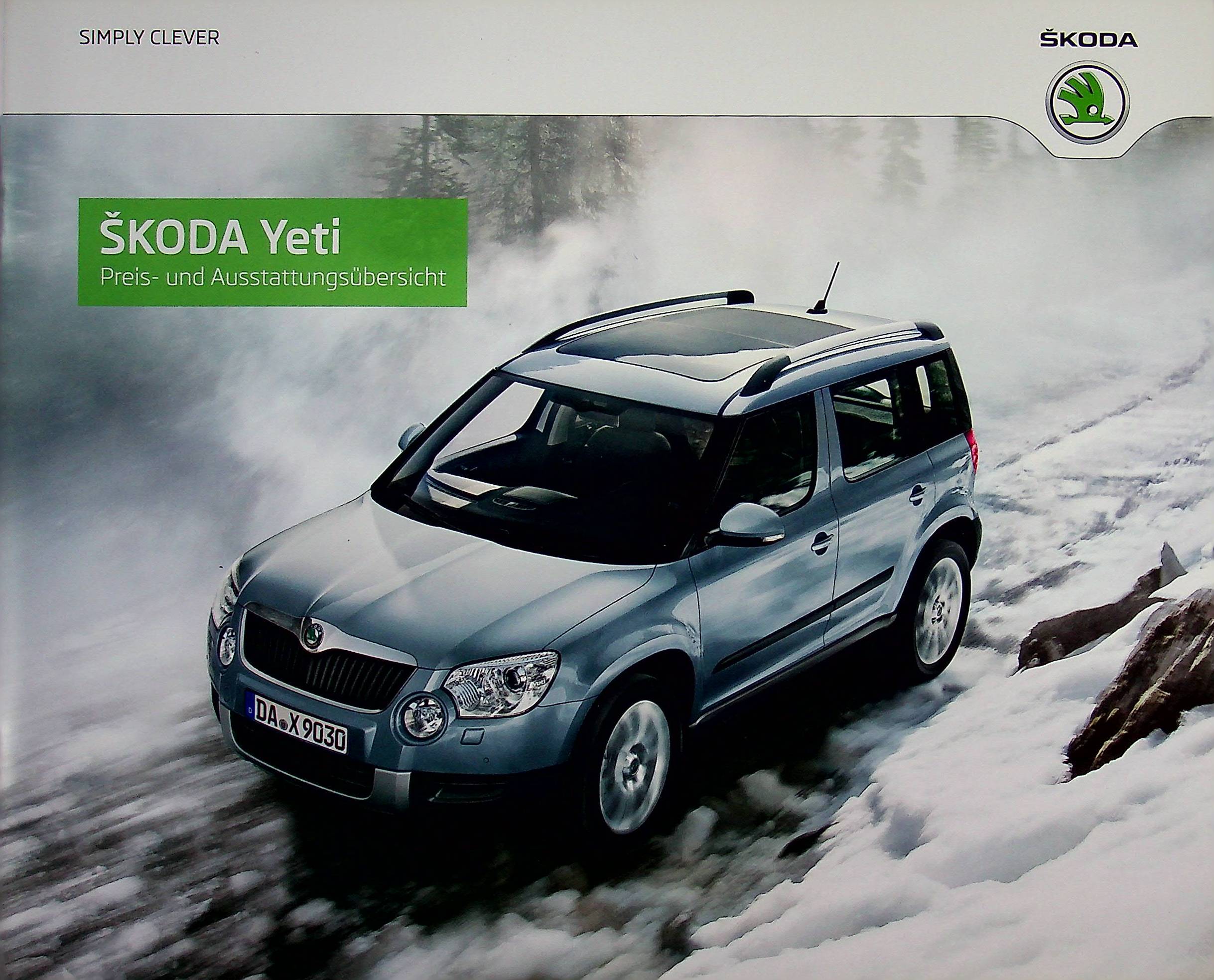 Skoda Yeti - Preisliste & Extras - Prospekt 02/2012
