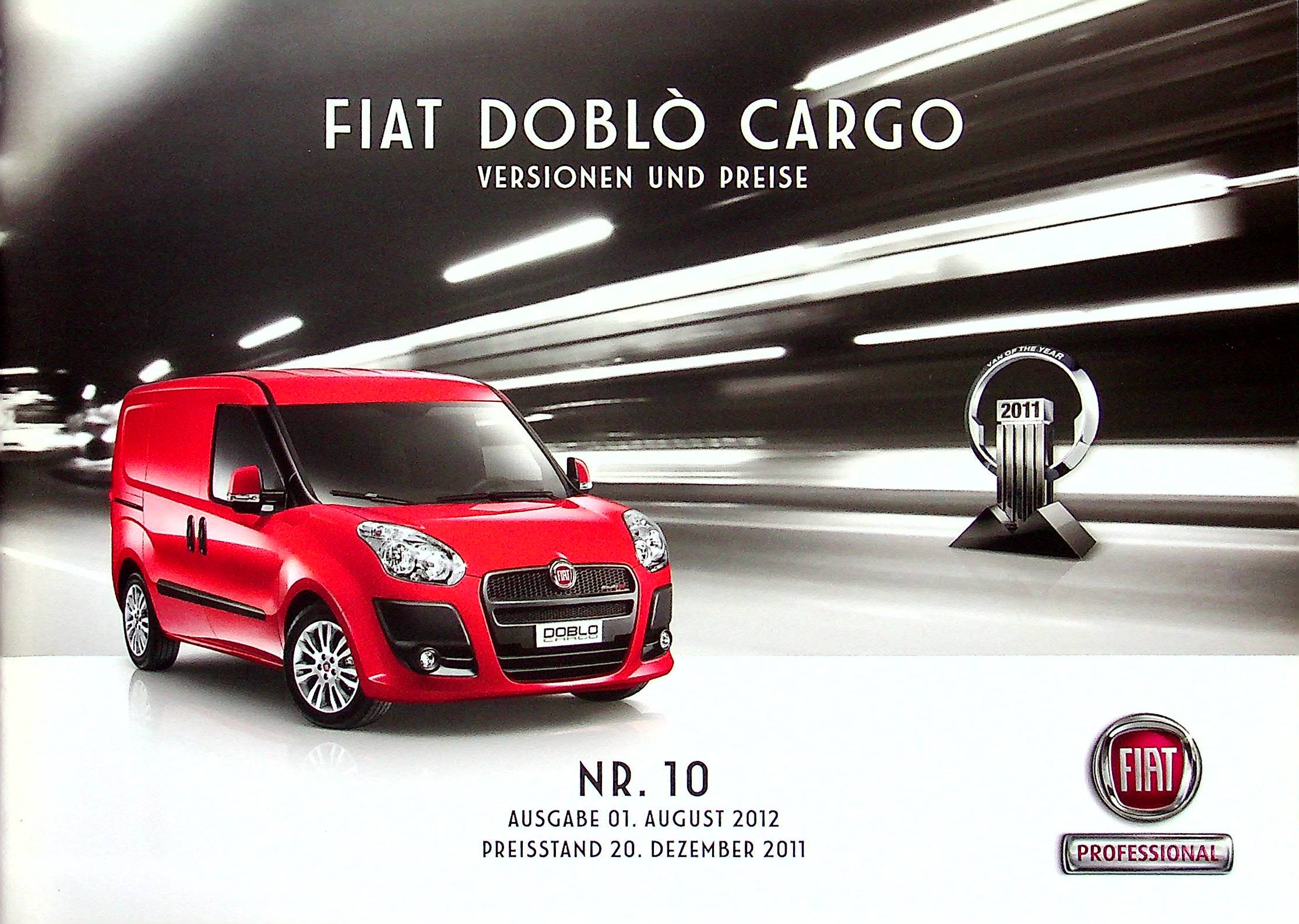 Fiat Doblo Cargo - Preisliste & Extras - Prospekt 08/2012