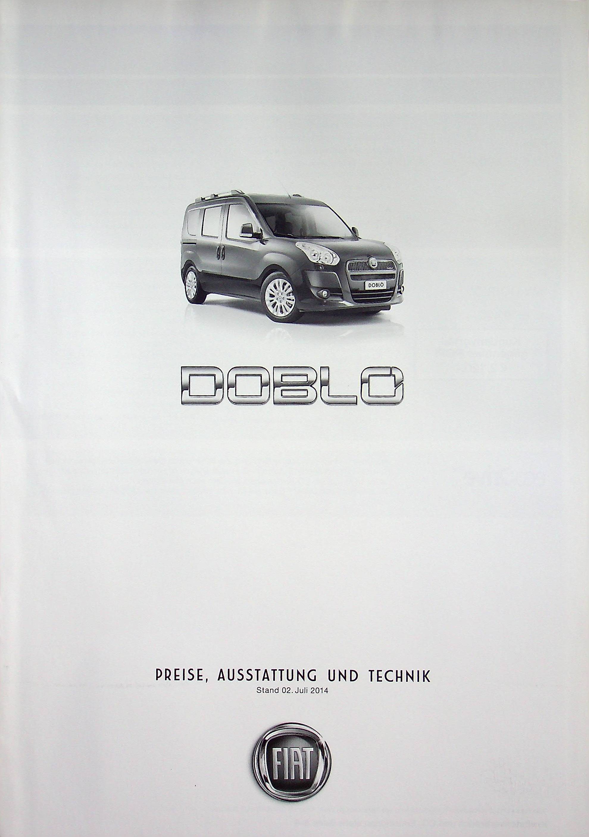 Fiat Doblo - Preisliste & Extras - Prospekt 07/2014
