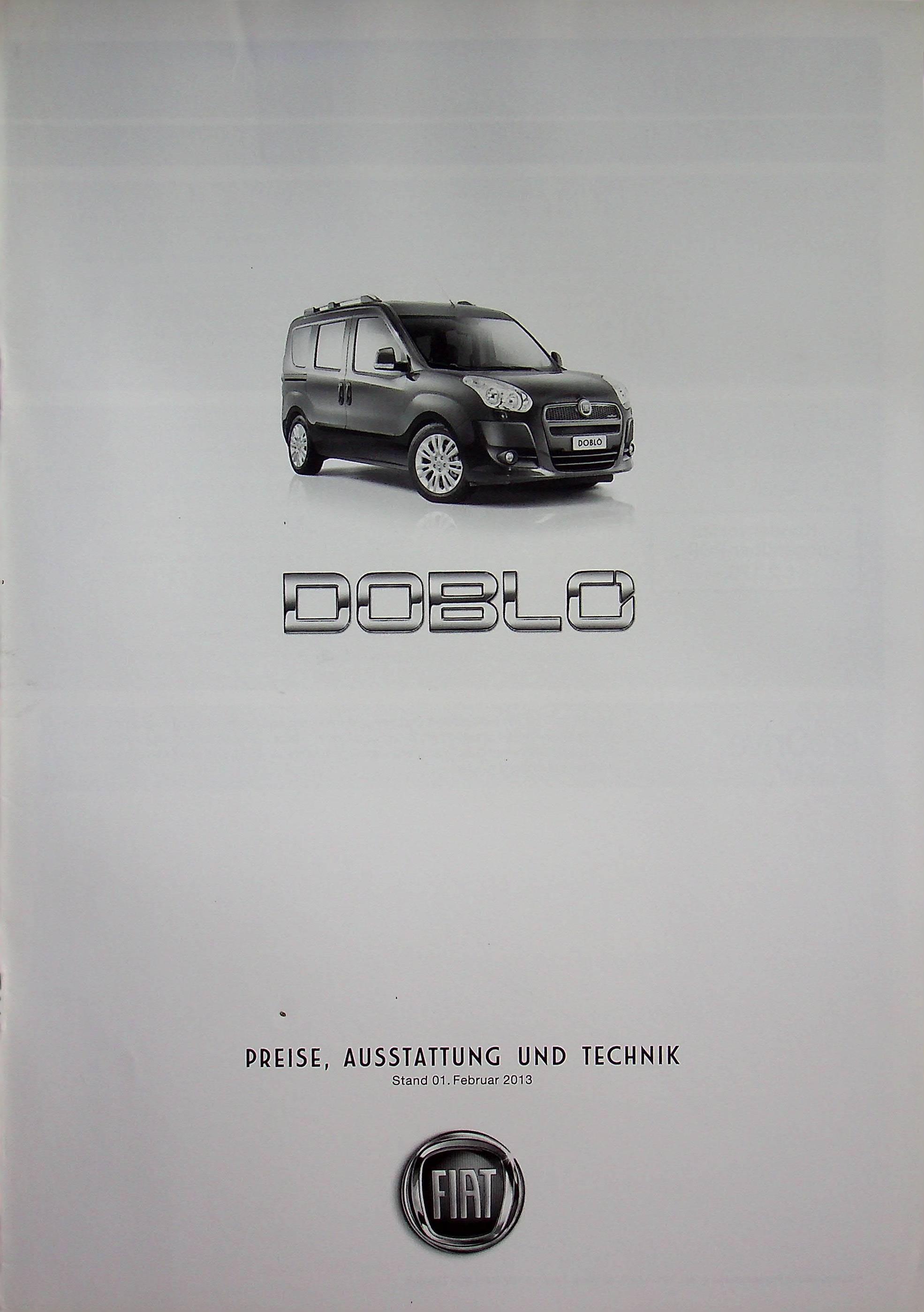 Fiat Doblo - Preisliste & Extras - Prospekt 02/2013