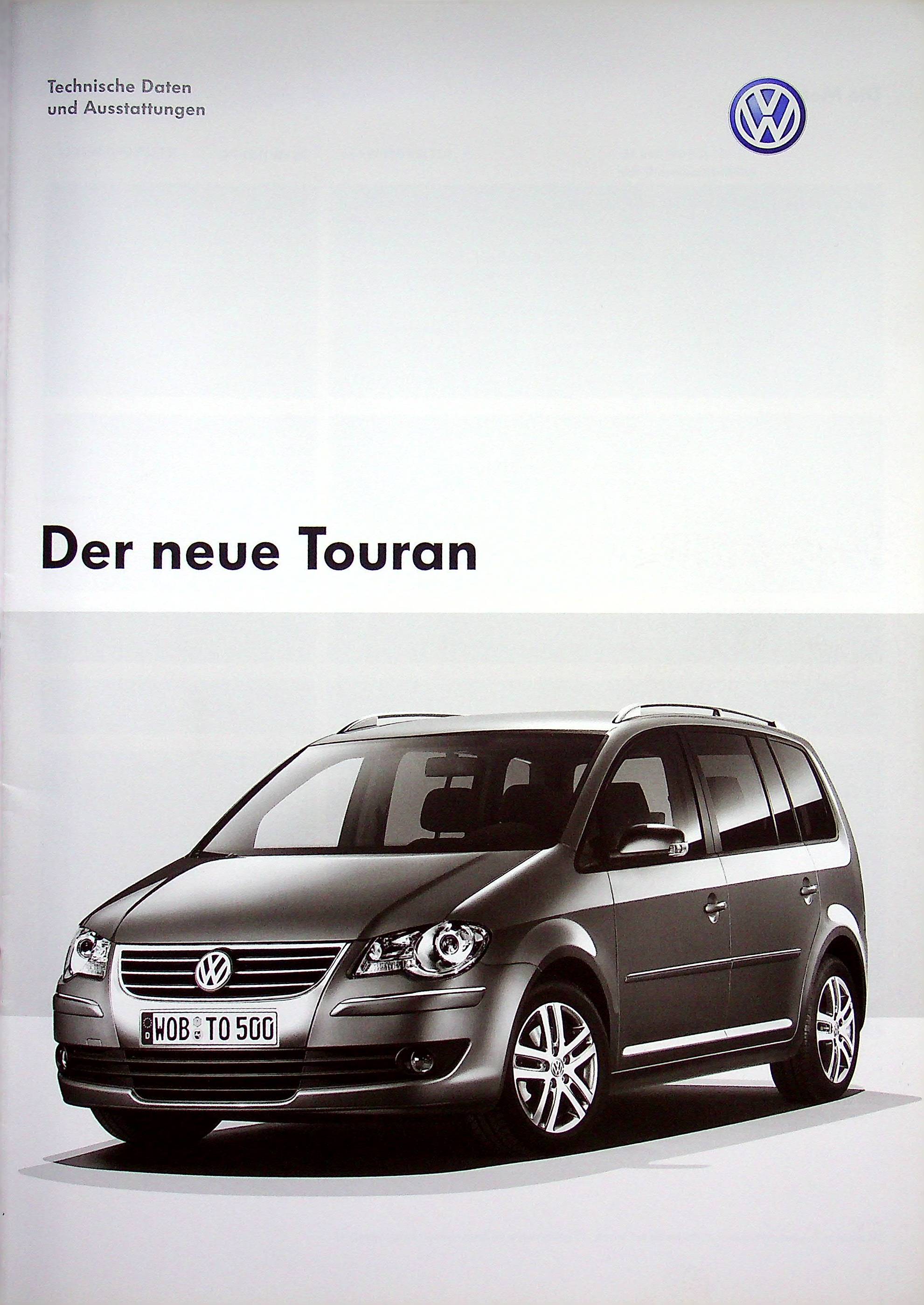 VW Touran - technische Daten & Ausstattungen - Prospekt 09/2006