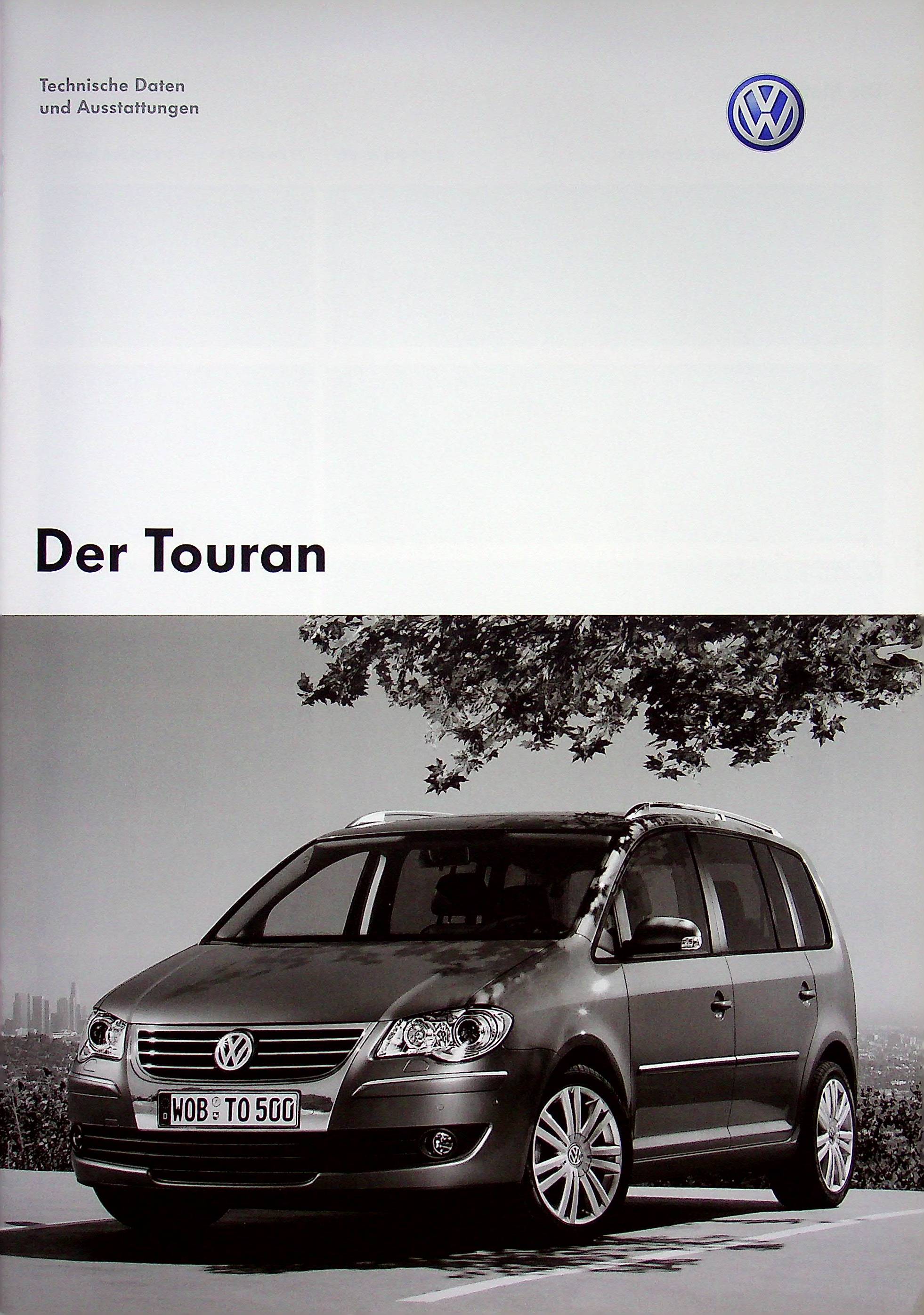 VW Touran - technische Daten & Ausstattungen - Prospekt 05/2007