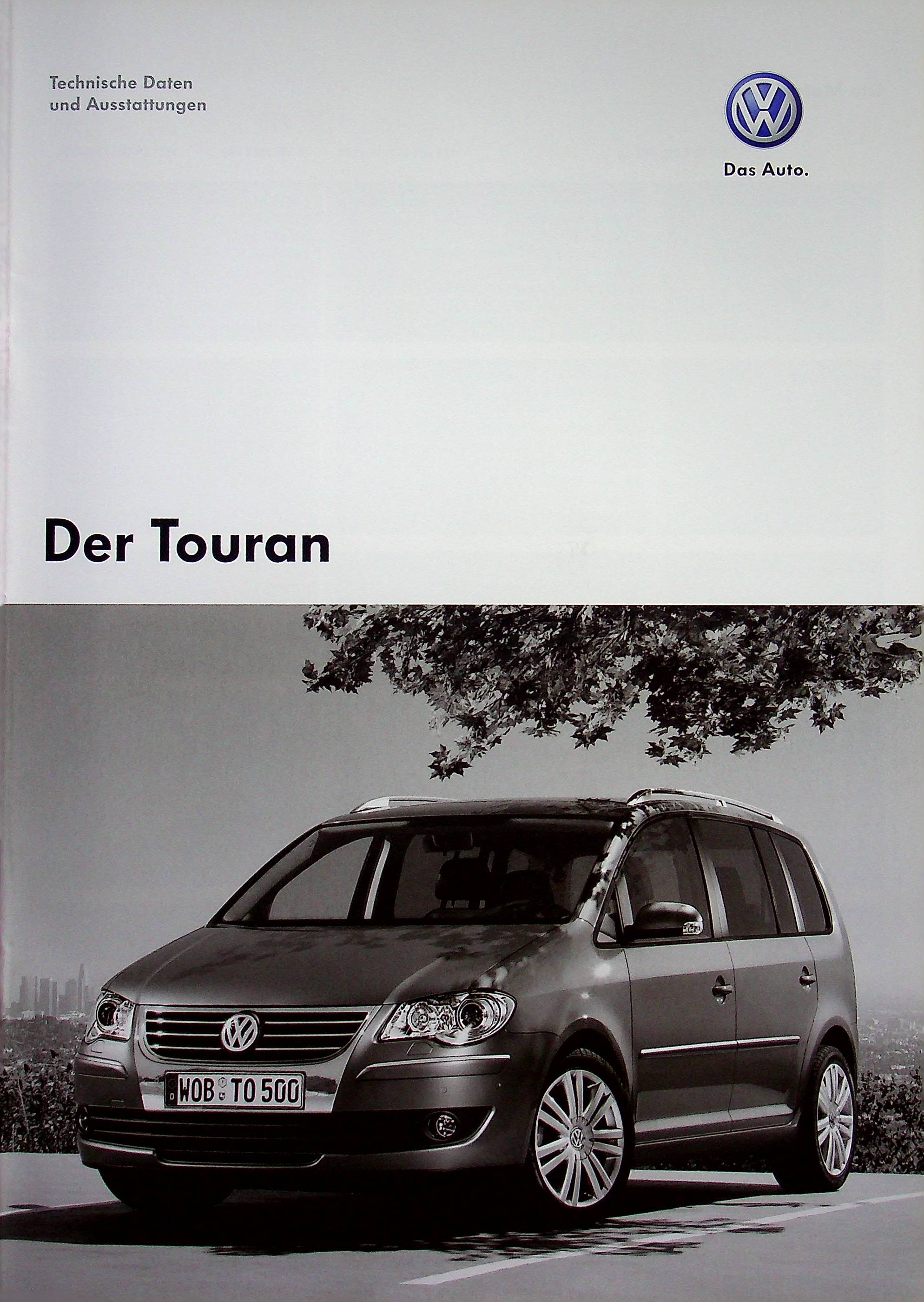 VW Touran - technische Daten & Ausstattungen - Prospekt 10/2007