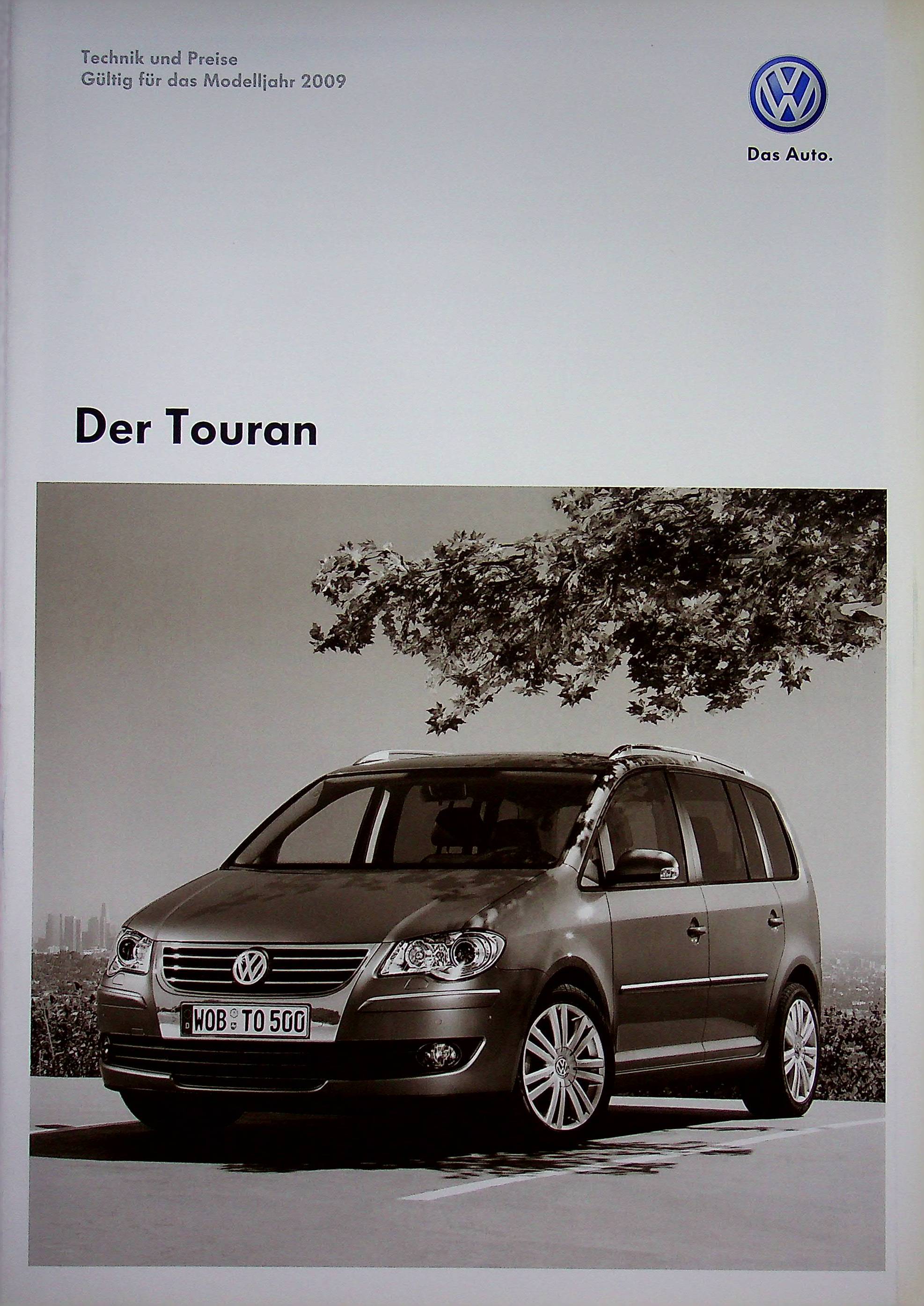 VW Touran - Preisliste & Extras - Prospekt 11/2008