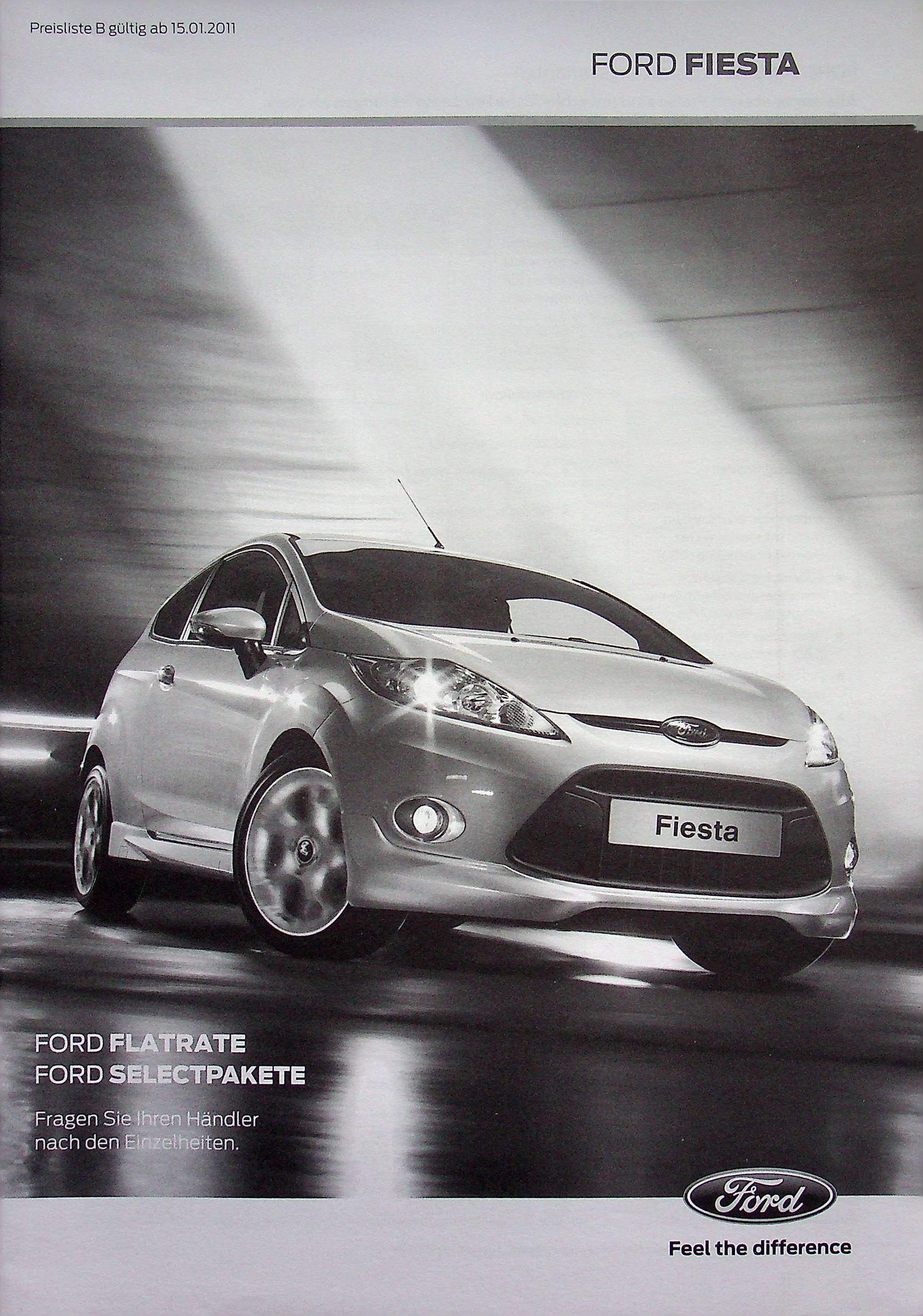 Ford Fiesta - Preisliste & Extras - Prospekt 01/2011