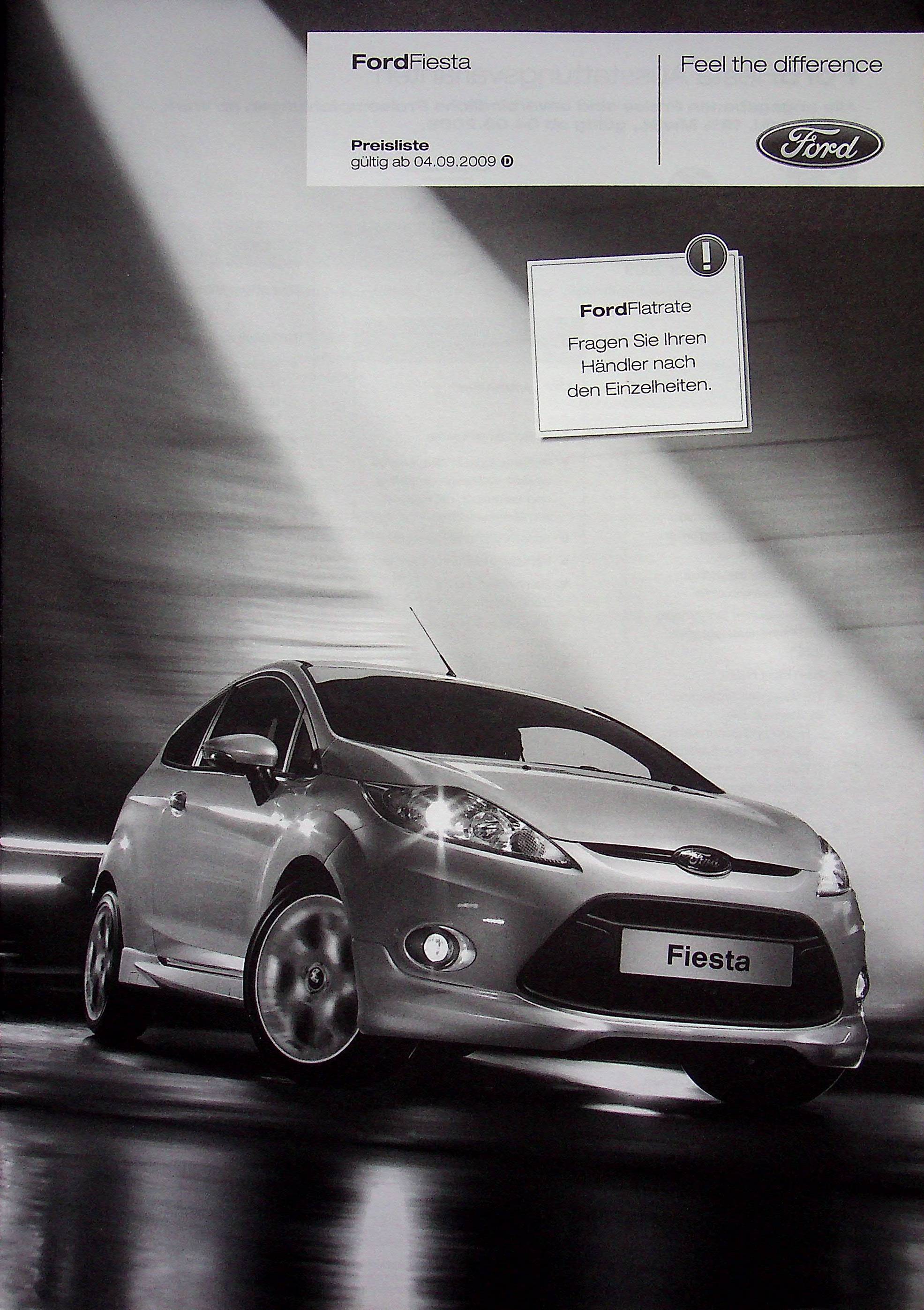 Ford Fiesta - Preisliste & Extras - Prospekt 09/2009