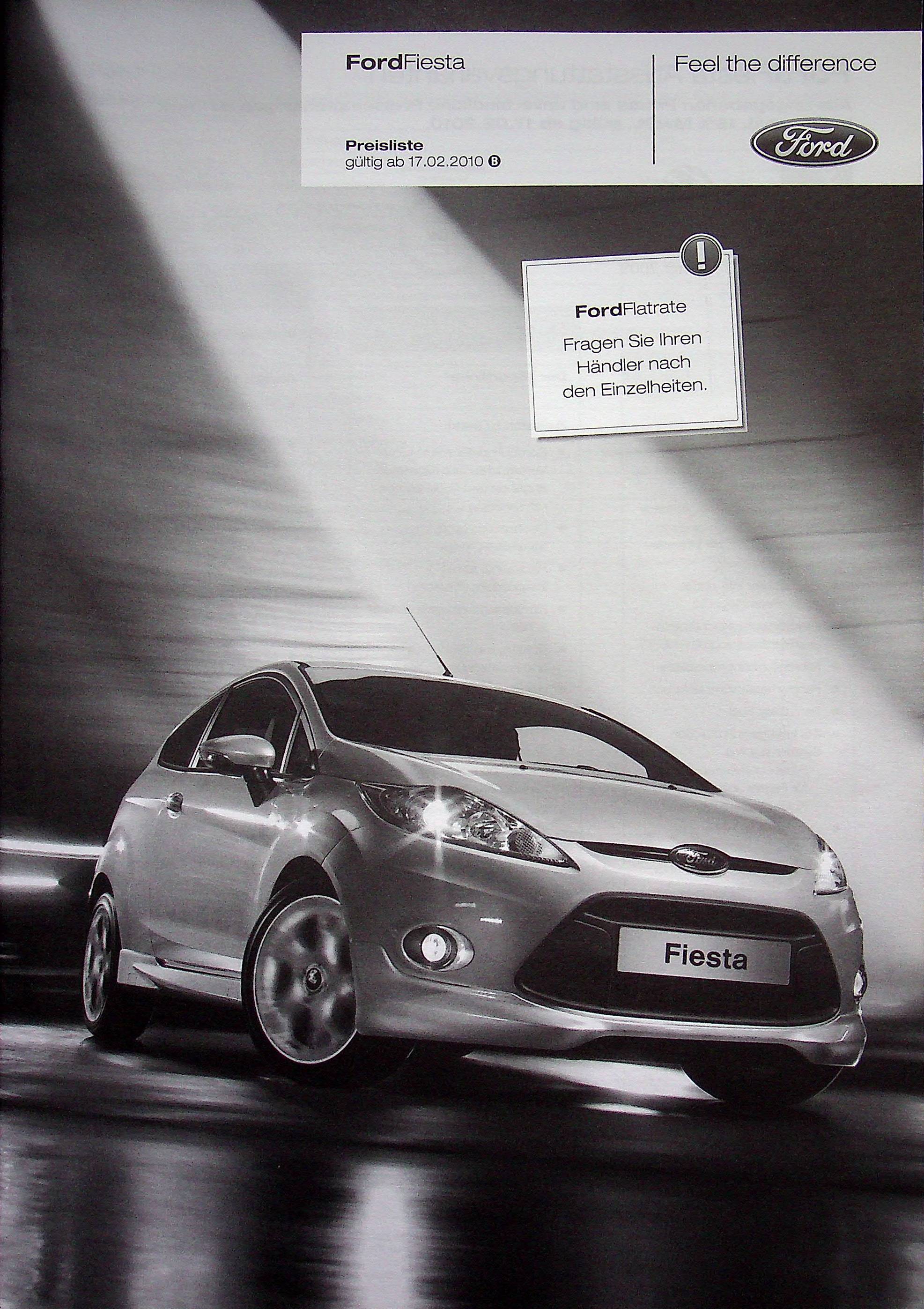 Ford Fiesta - Preisliste & Extras - Prospekt 02/2010