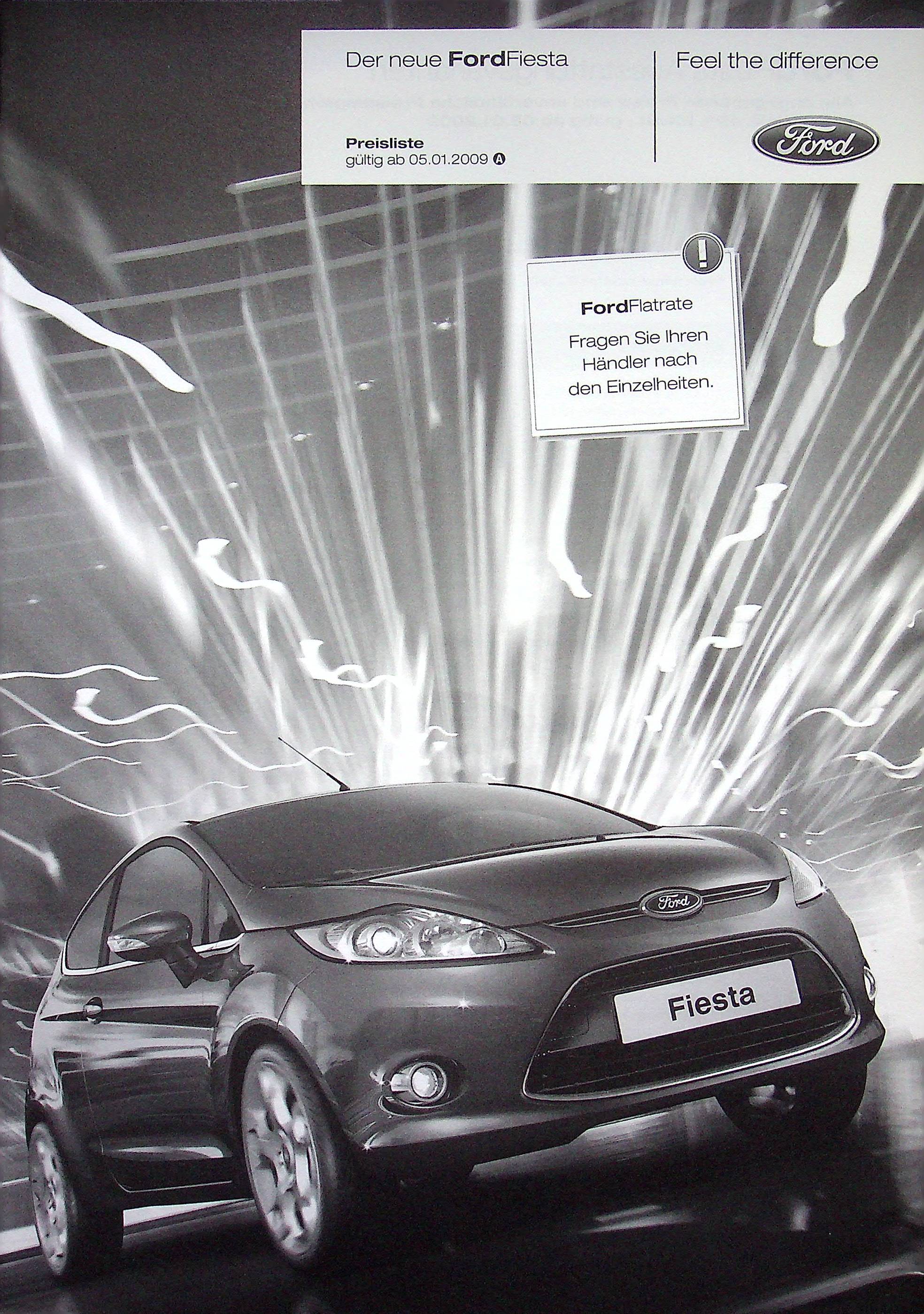 Ford Fiesta - Preisliste & Extras - Prospekt 01/2009