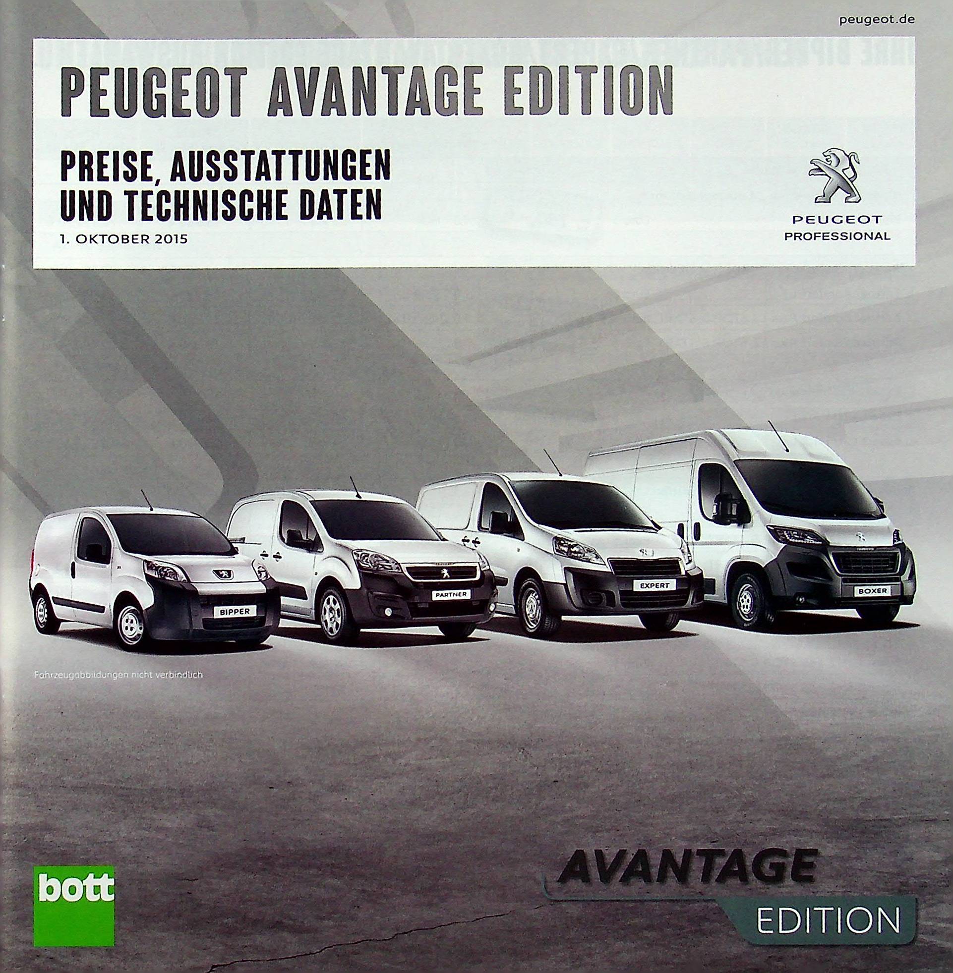 Peugeot Expert Boxer - Avantage - Preisliste - Prospekt 10/2015