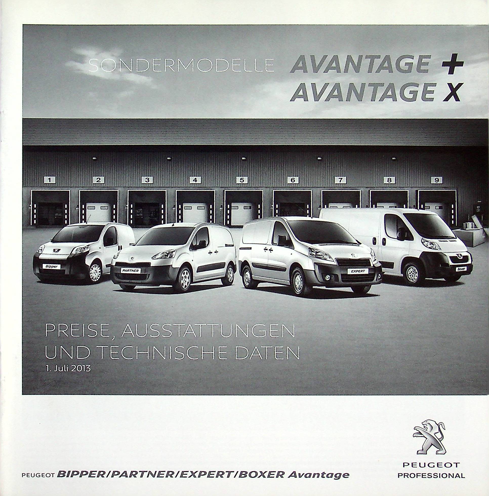 Peugeot Expert Boxer - Avantage - Preisliste - Prospekt 07/2013