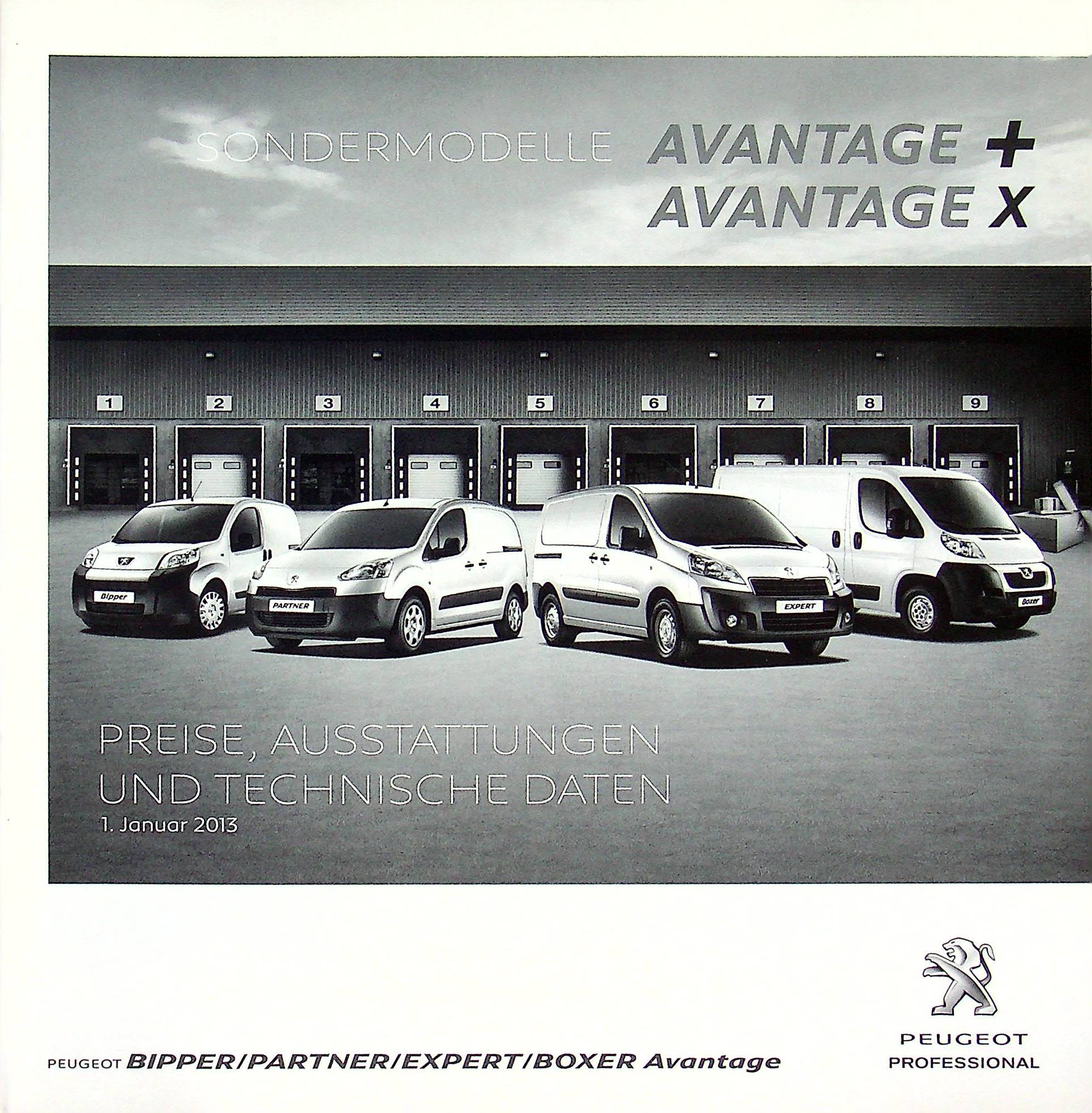 Peugeot Expert Boxer - Avantage - Preisliste - Prospekt 01/2013
