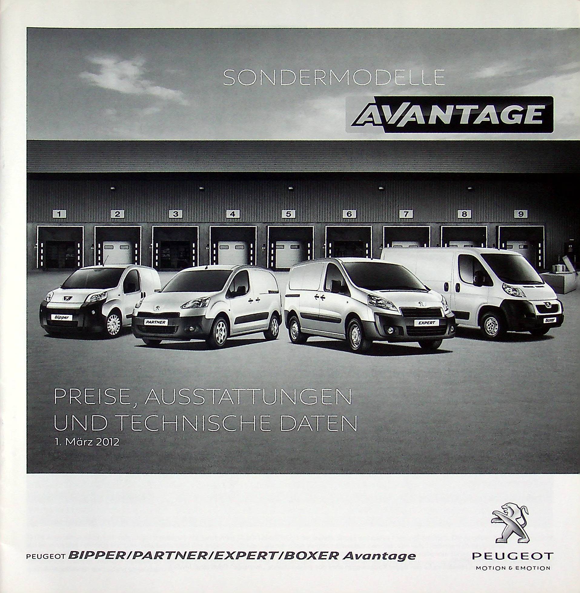 Peugeot Expert Boxer - Avantage - Preisliste - Prospekt 03/2012