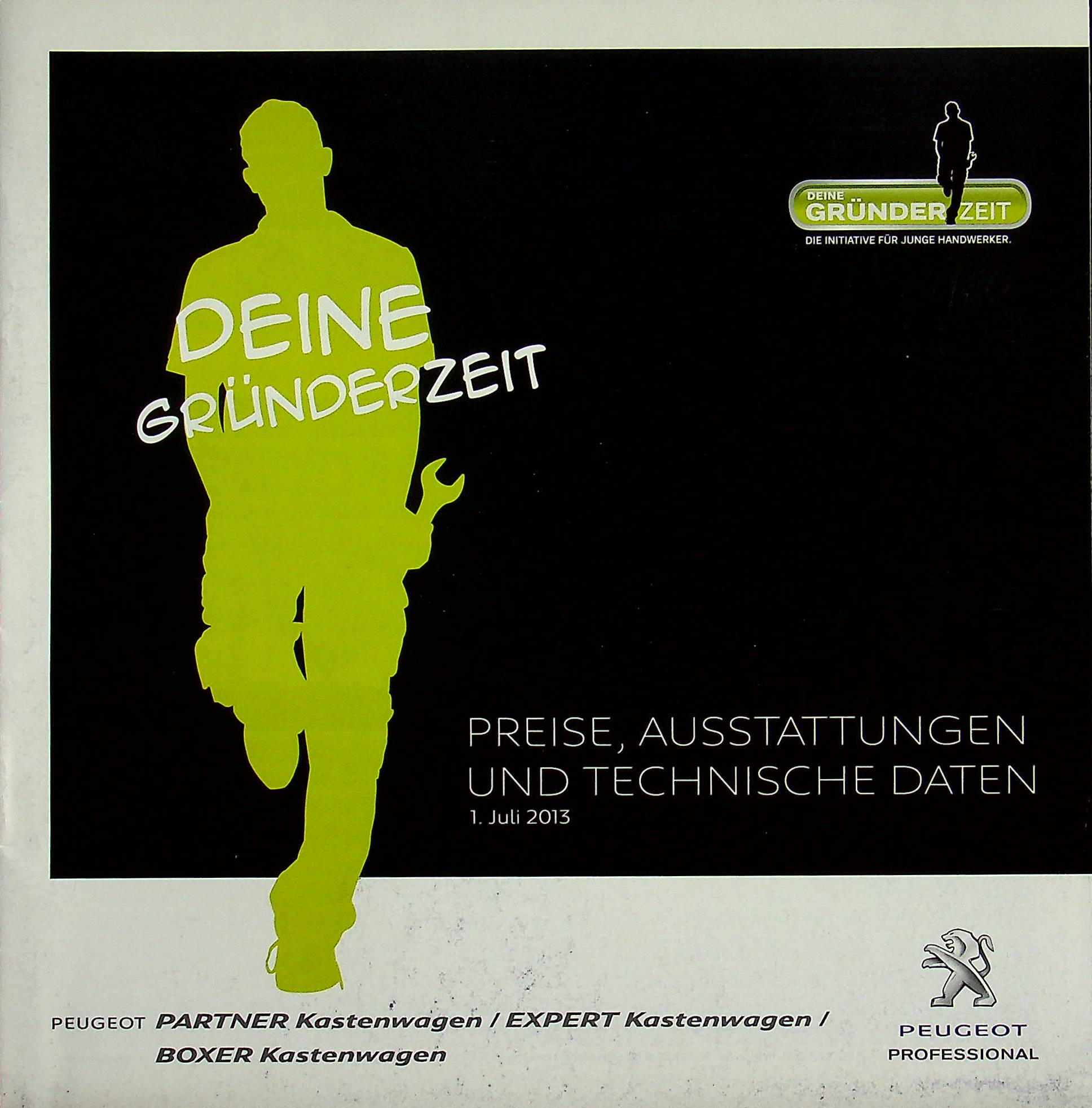 Peugeot Partner Expert Boxer - Preise & Extras - Prospekt 07/2013