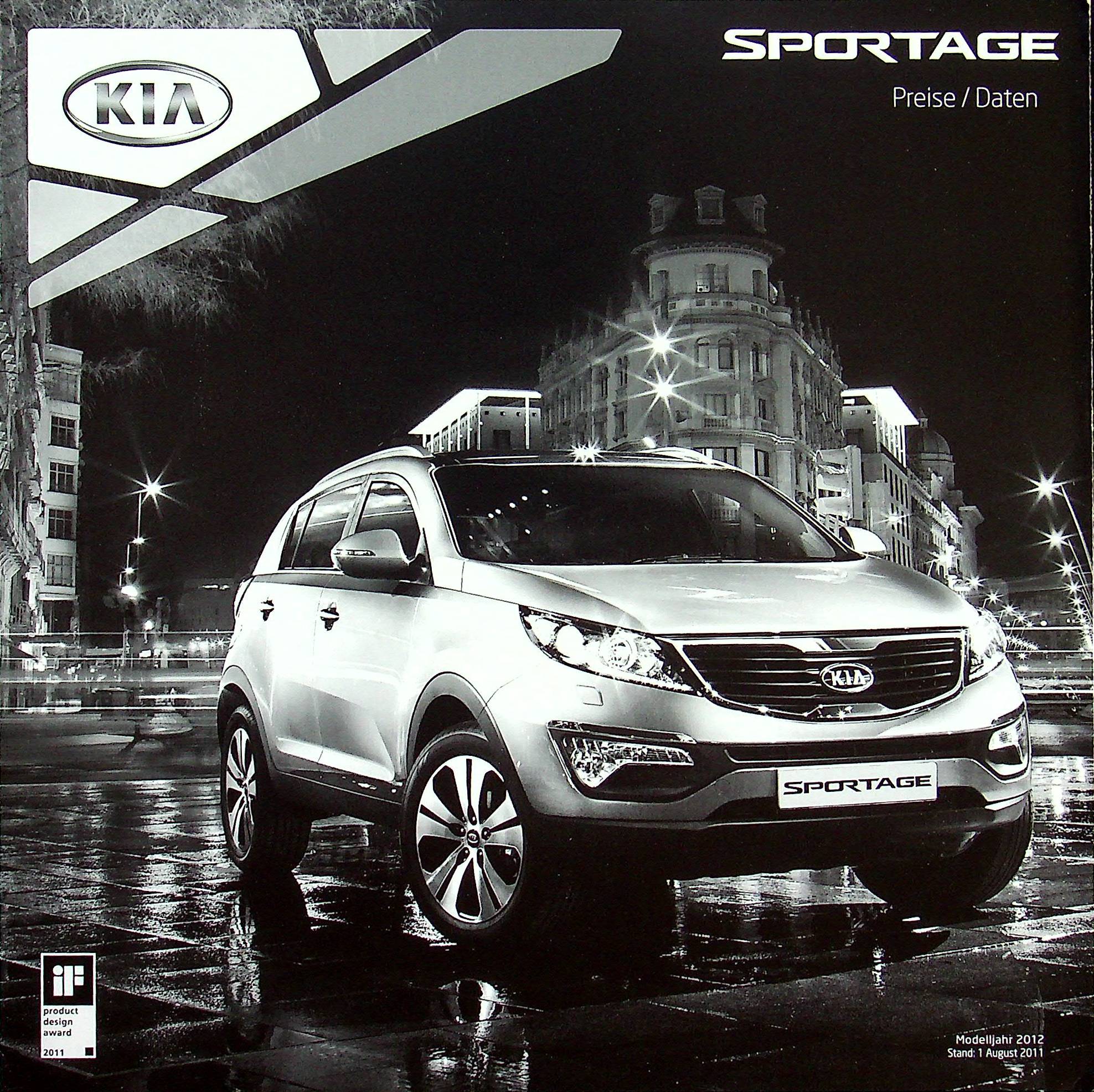 Kia Sportage - Preisliste & Extras - Prospekt 08/2011