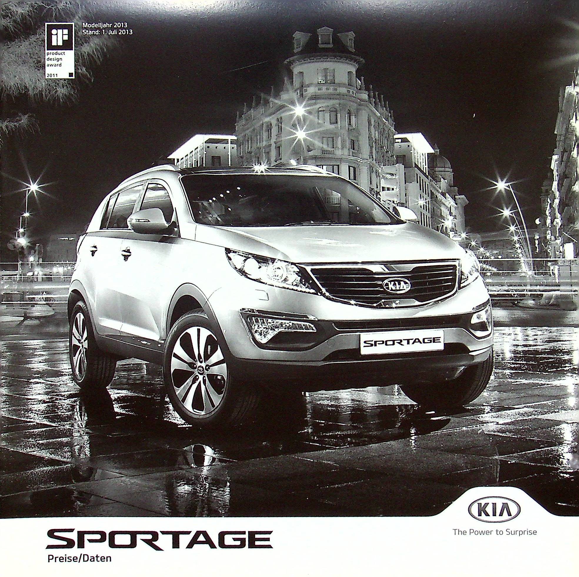 Kia Sportage - Preisliste & Extras - Prospekt 07/2013