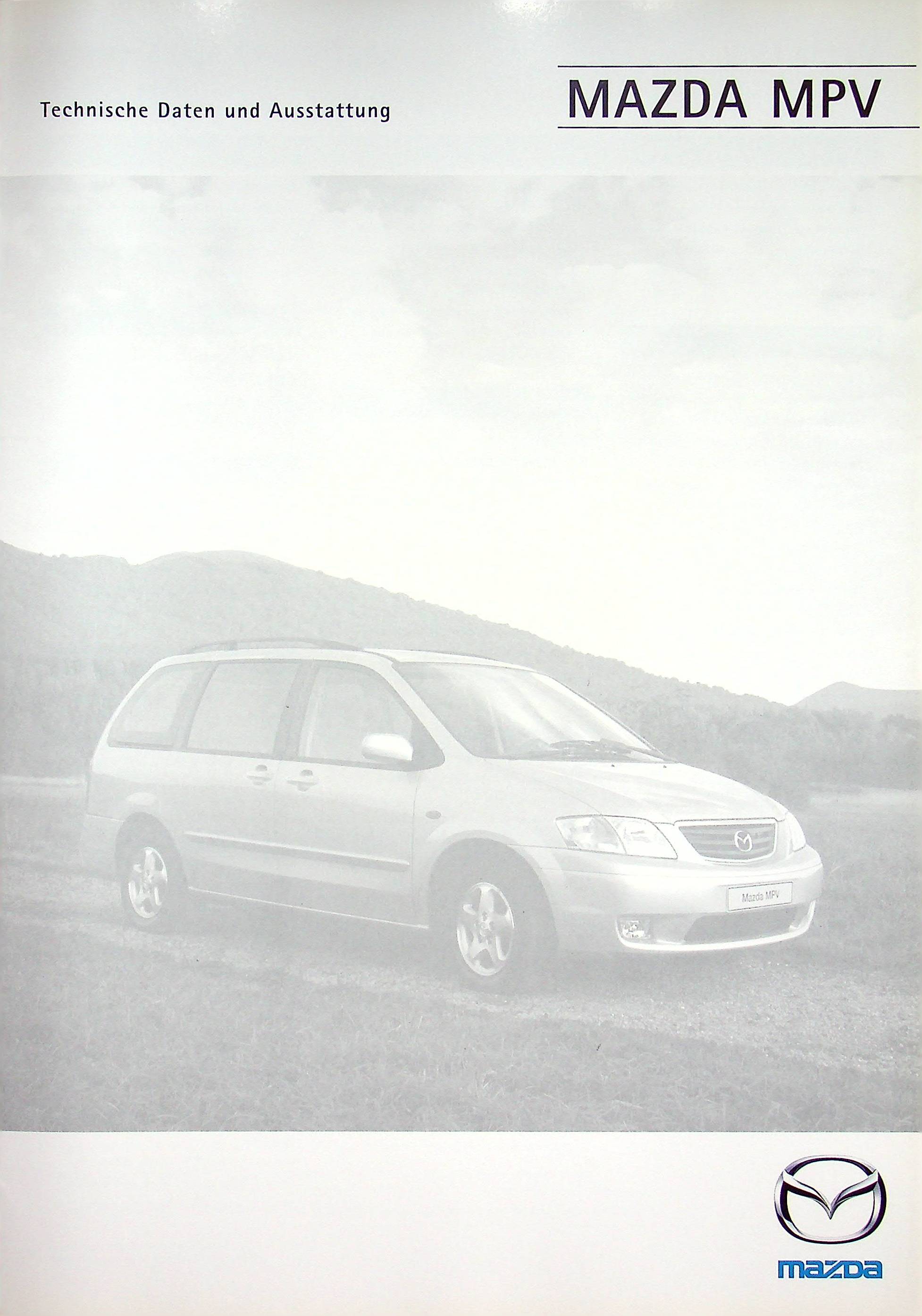 Mazda MPV - technische Daten & Ausstattungen - Prospekt 11/1999