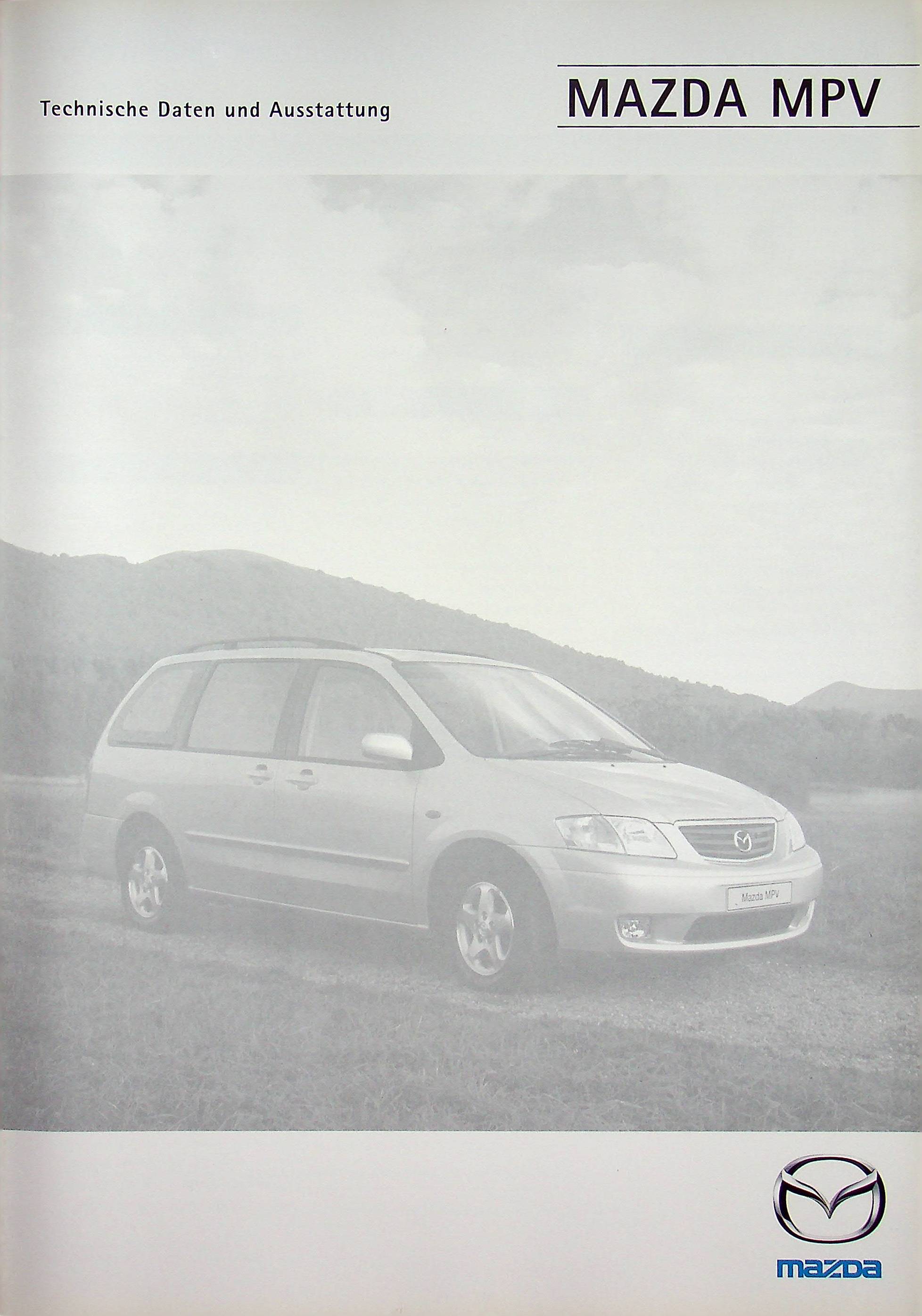 Mazda MPV - technische Daten & Ausstattungen - Prospekt 11/1999