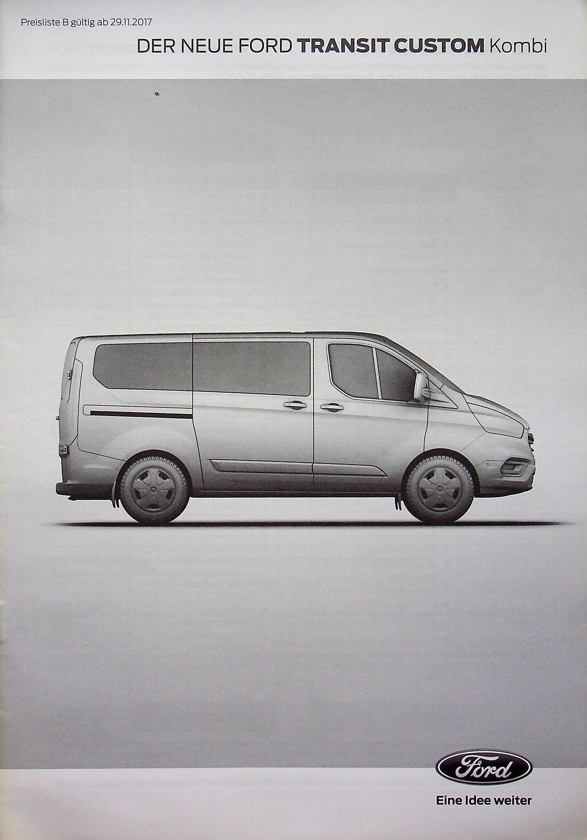 Ford Transit Kombi - Preisliste & Extras - Prospekt 11/2017