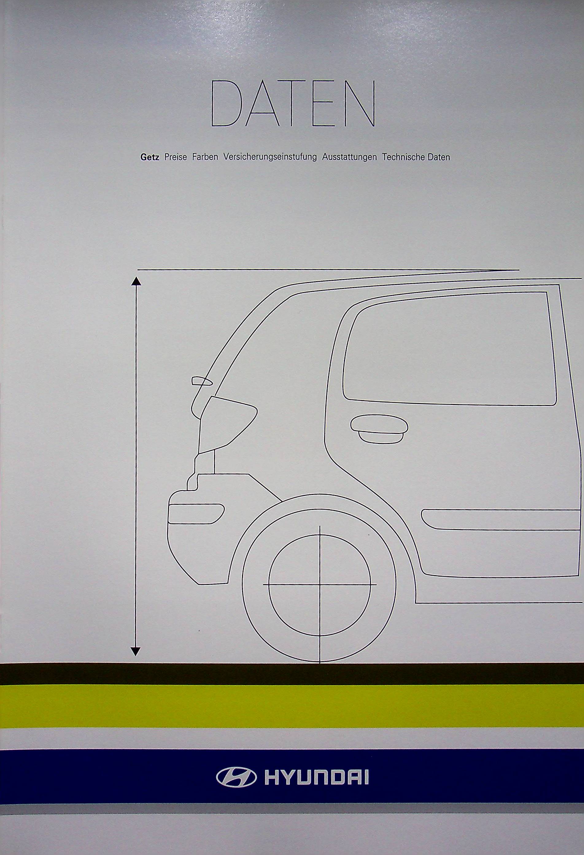 Hyundai Getz - Preisliste & Extras - Prospekt 06/2004