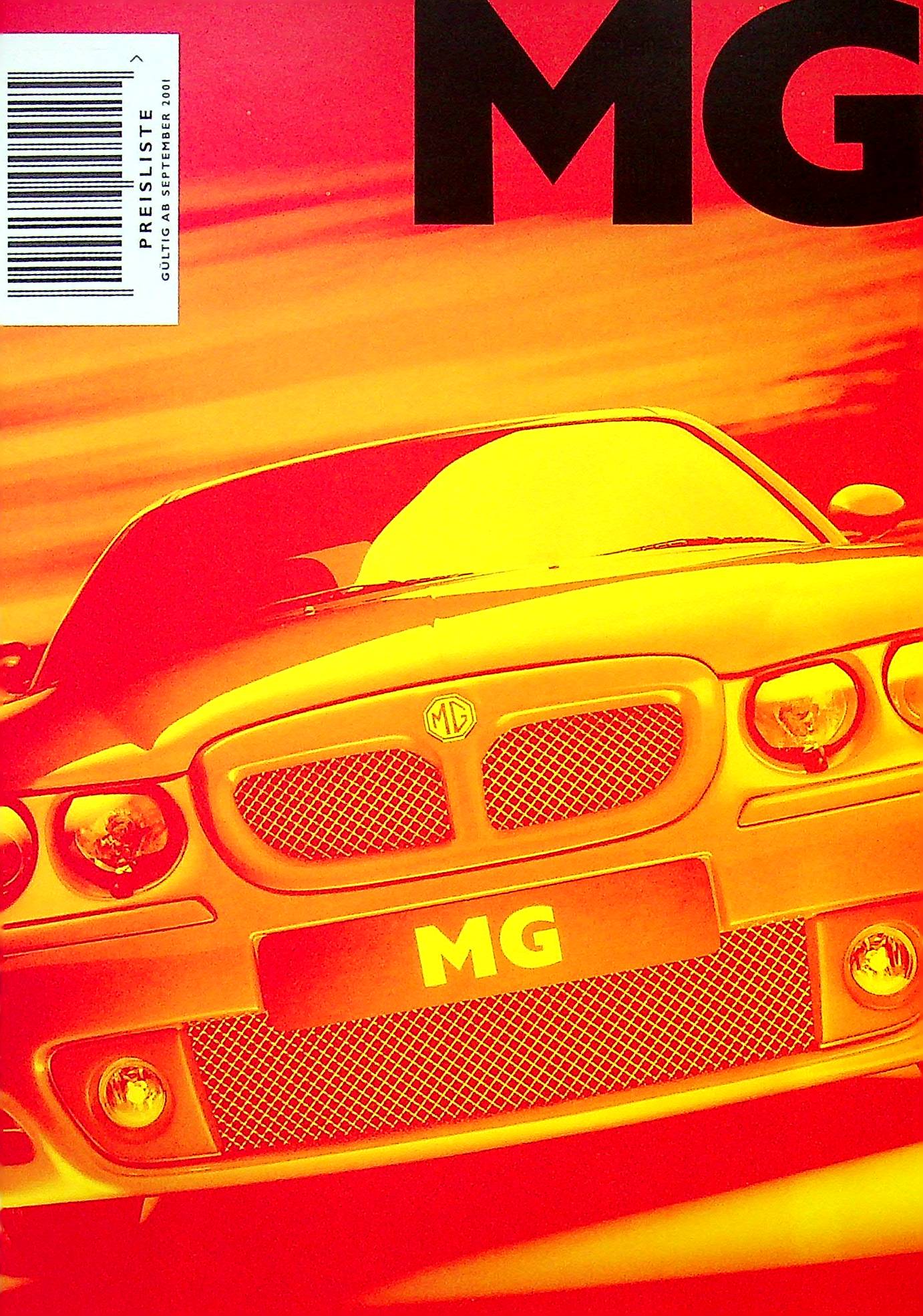 MG ZR ZS ZT ZT-T F - Preise & Extras - Prospekt 09/2001