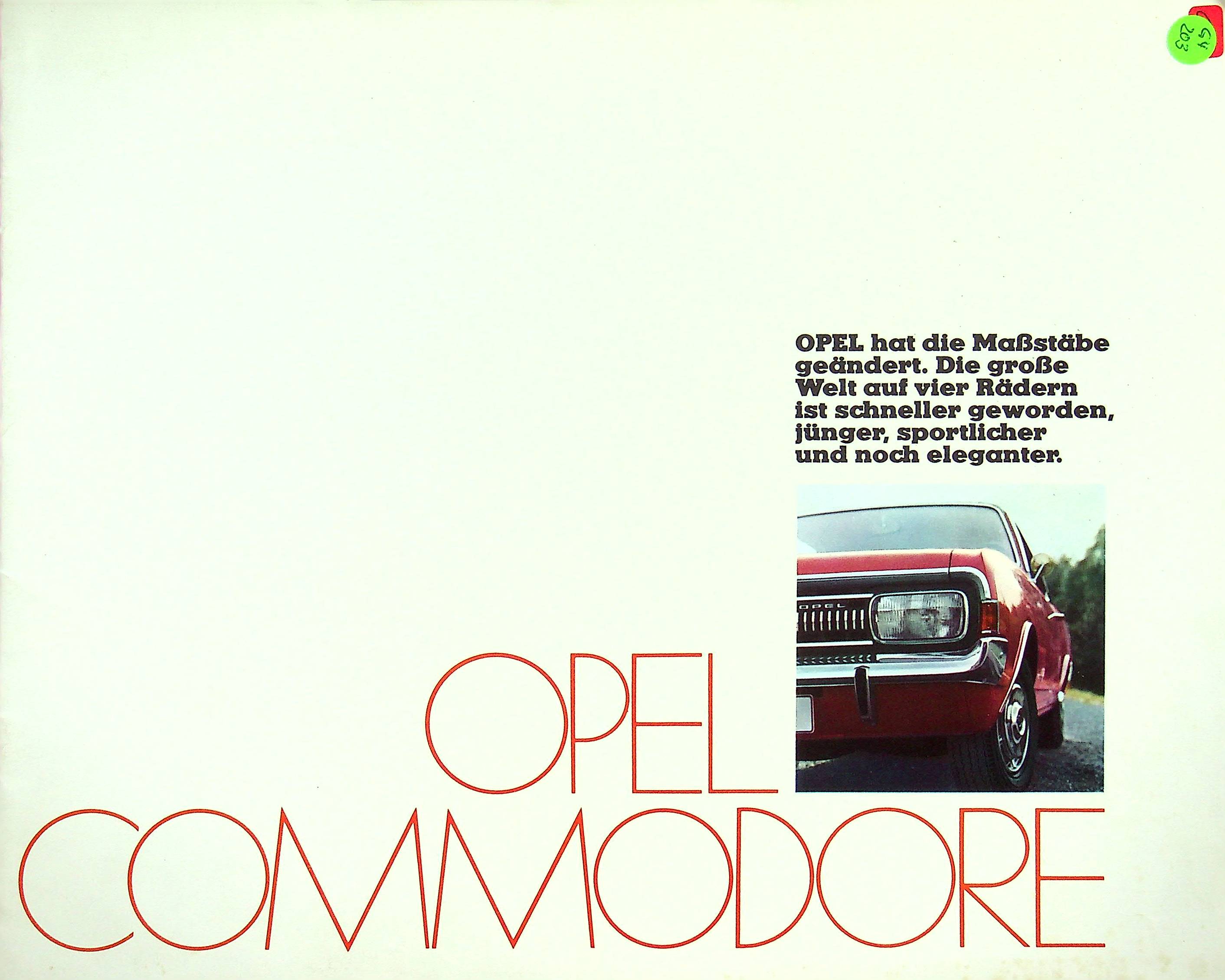 Opel Commodore Prospekt 11/1968