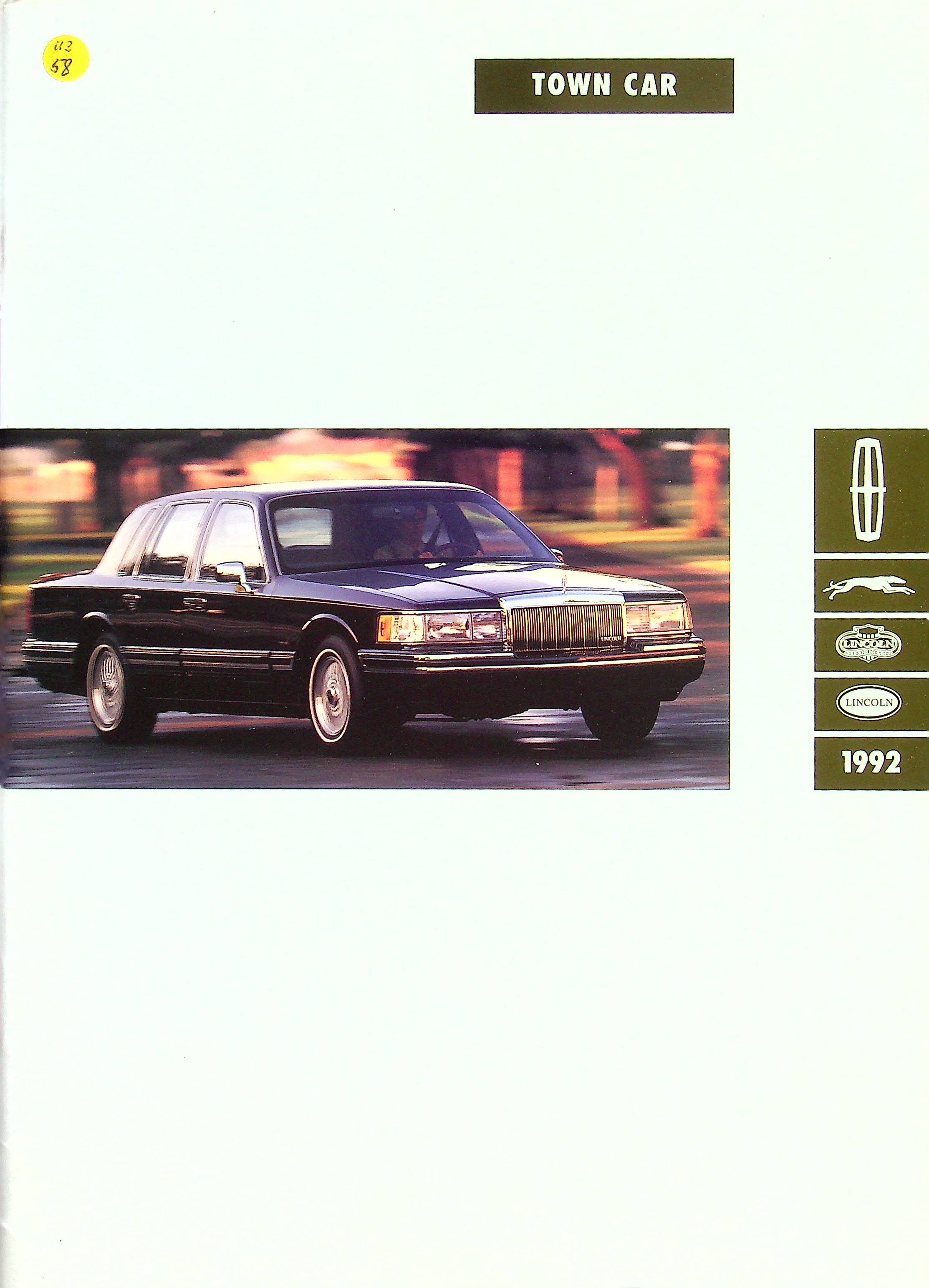 Lincoln Town Car - USA - Übergröße - Prospekt 1992