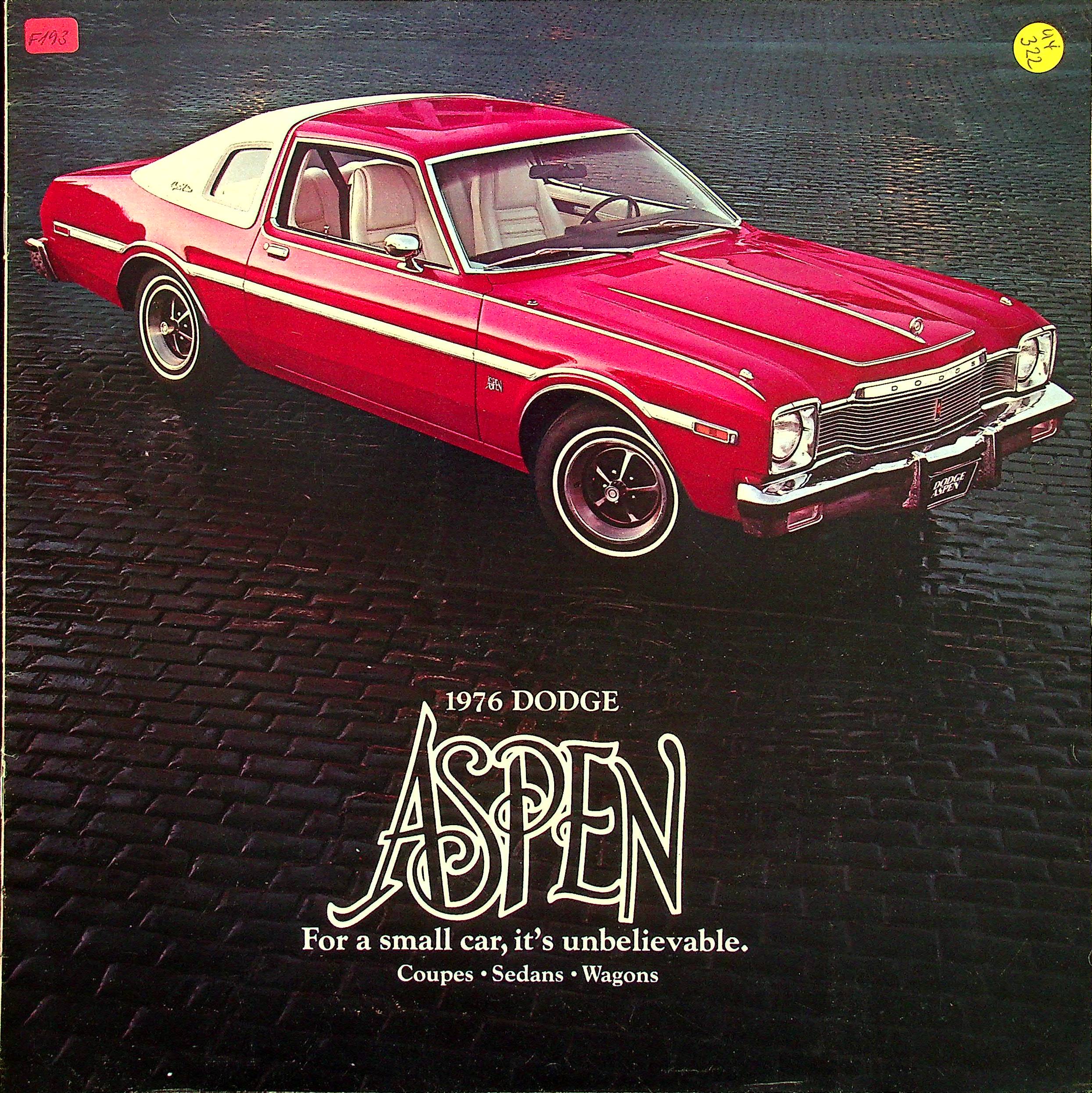 Dodge Aspen - USA - Übergröße - Prospekt 1976