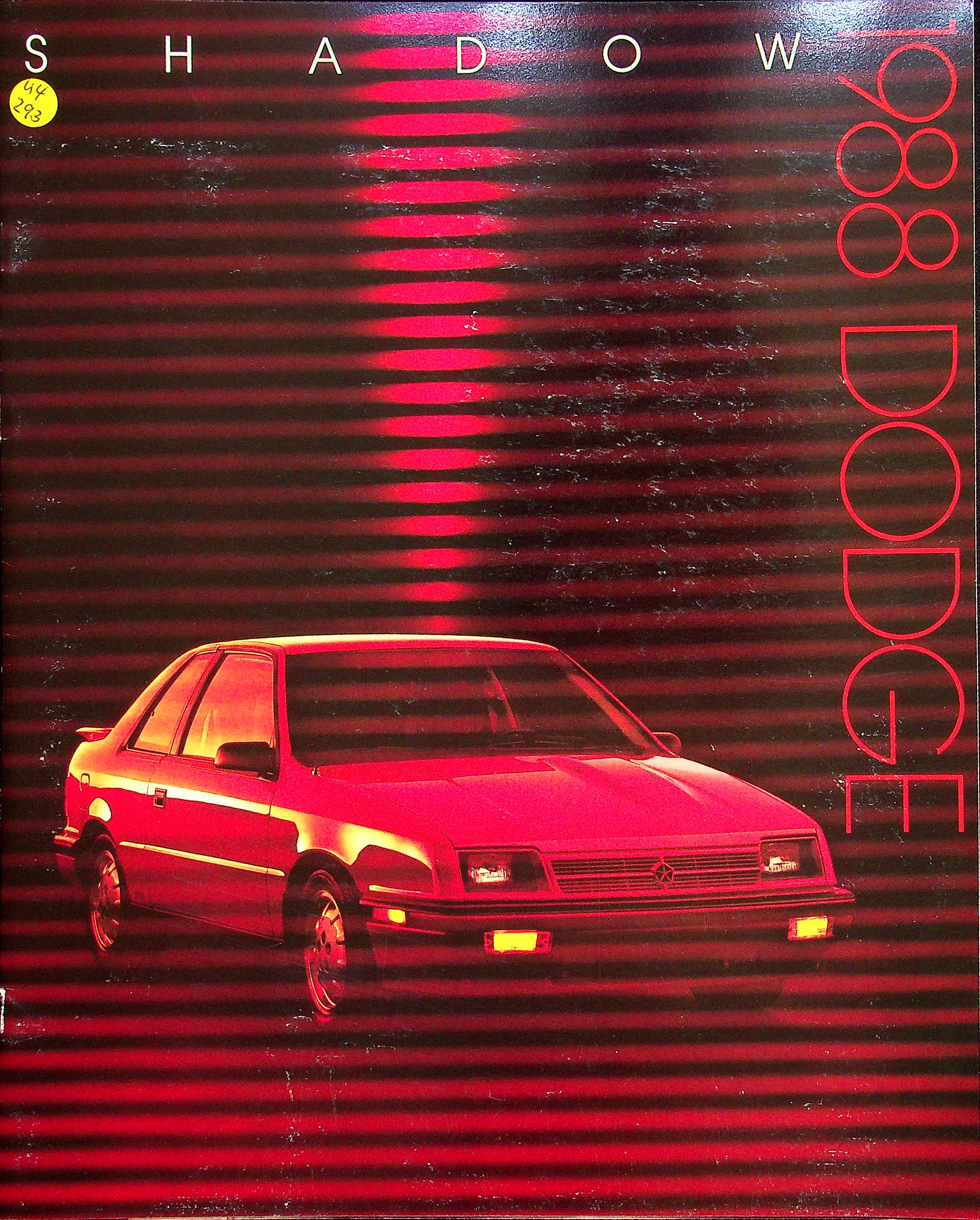Dodge Shadow - USA - Übergröße - Prospekt 1988