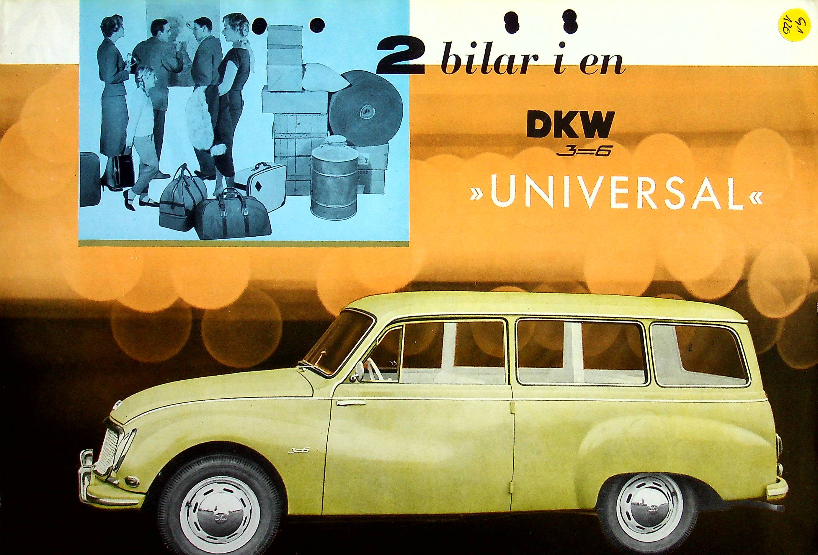 DKW 3=6 Universal - Schweden - Prospekt 196?