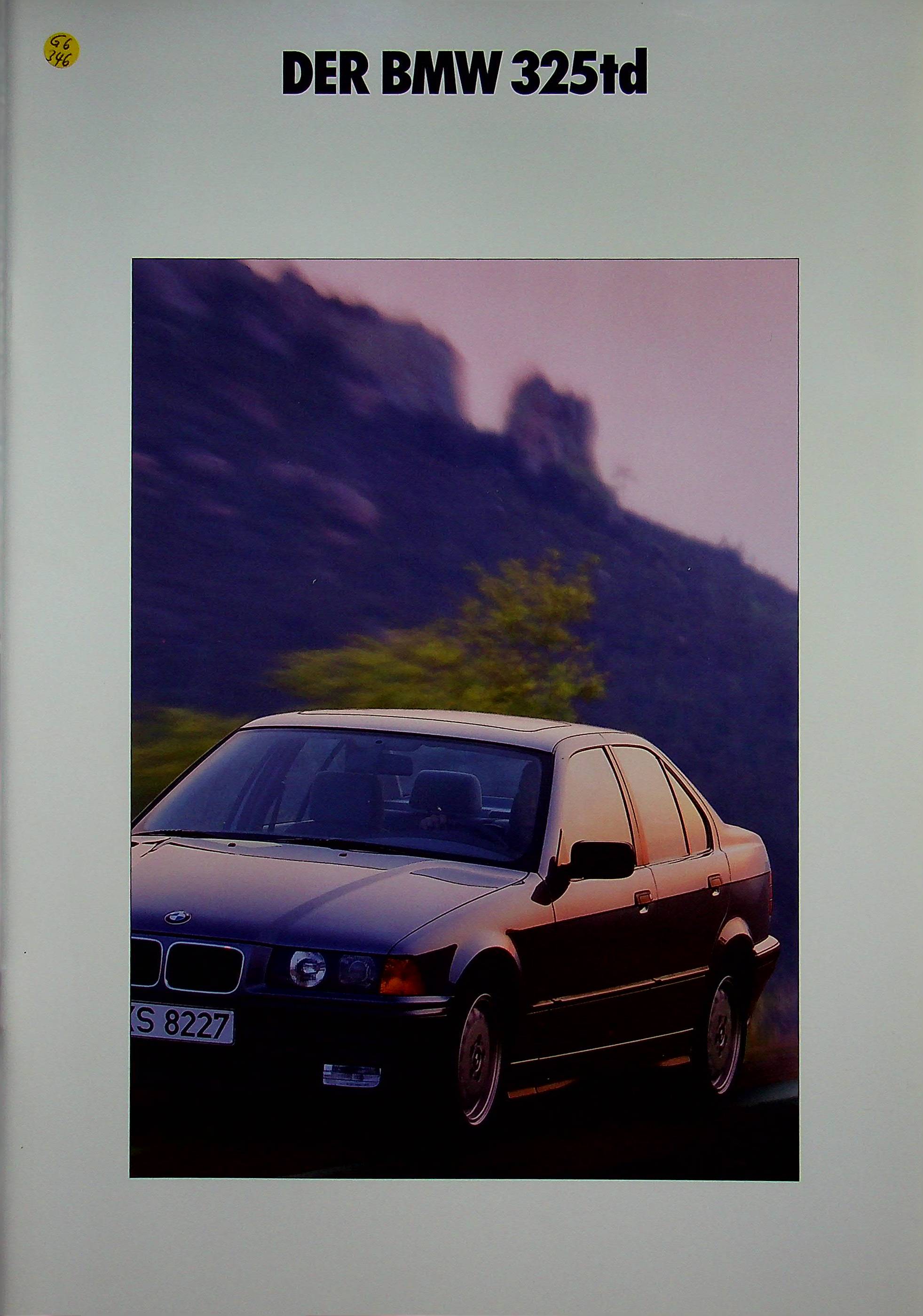 BMW 325td E36 Prospekt 01/1992