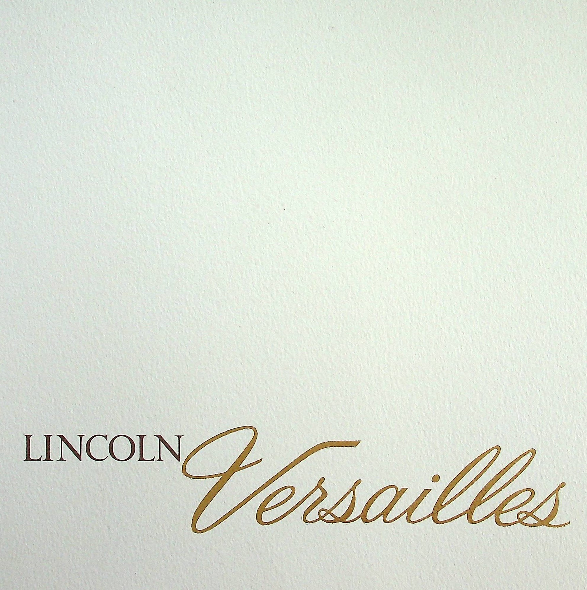 Lincoln Versailles - USA - Prospekt 197?